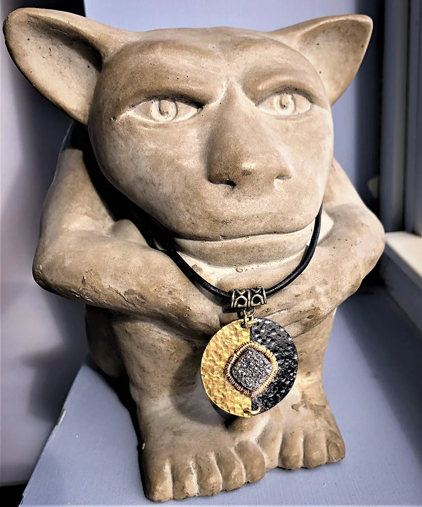 Full Moon Druzy Necklace