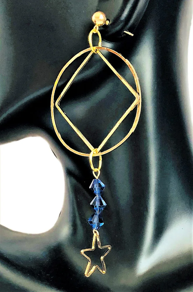 Circle and a Square Earrings