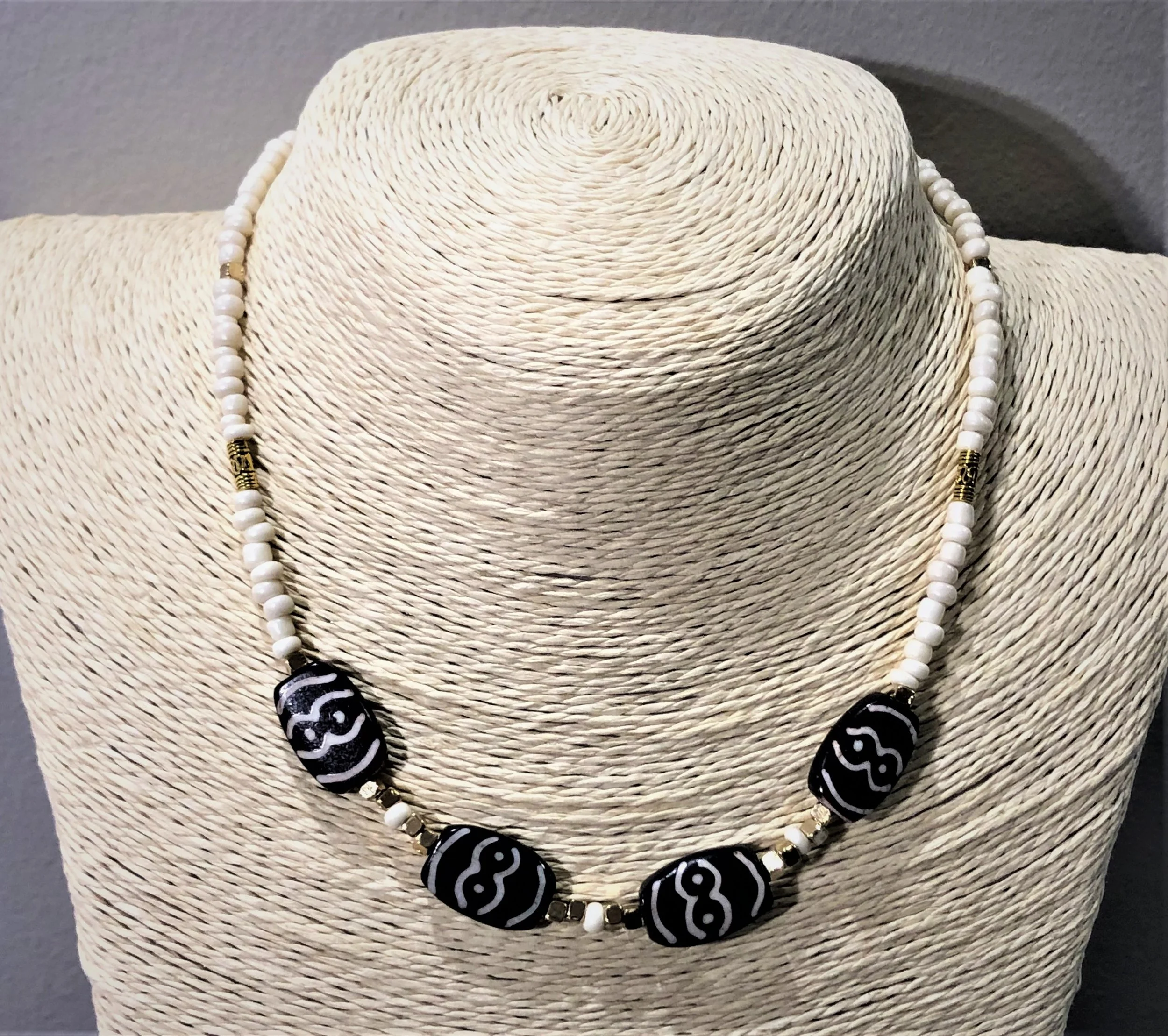 African Bead Necklace &amp; Earrings