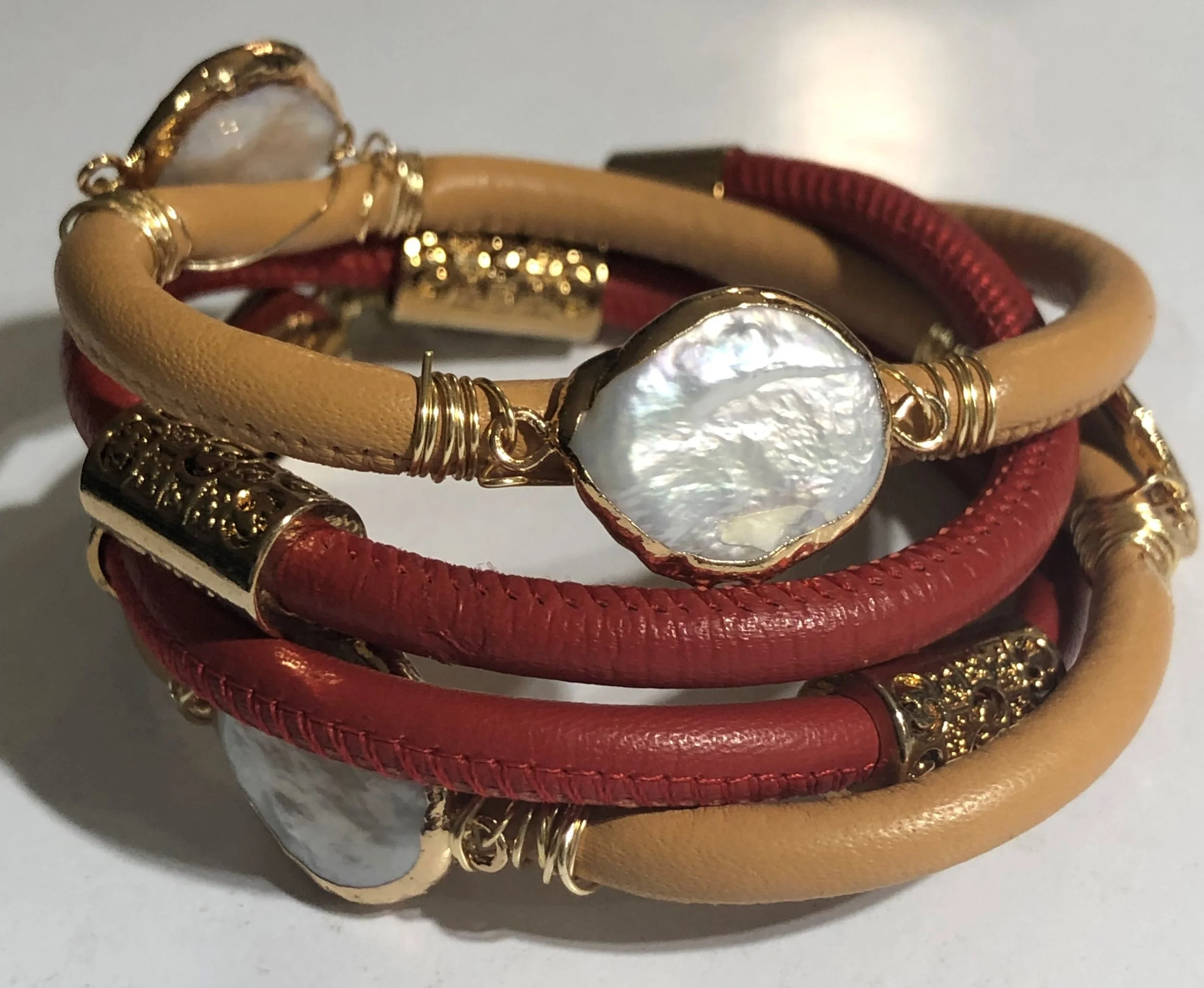 Convertible Leather Bracelet and Choker