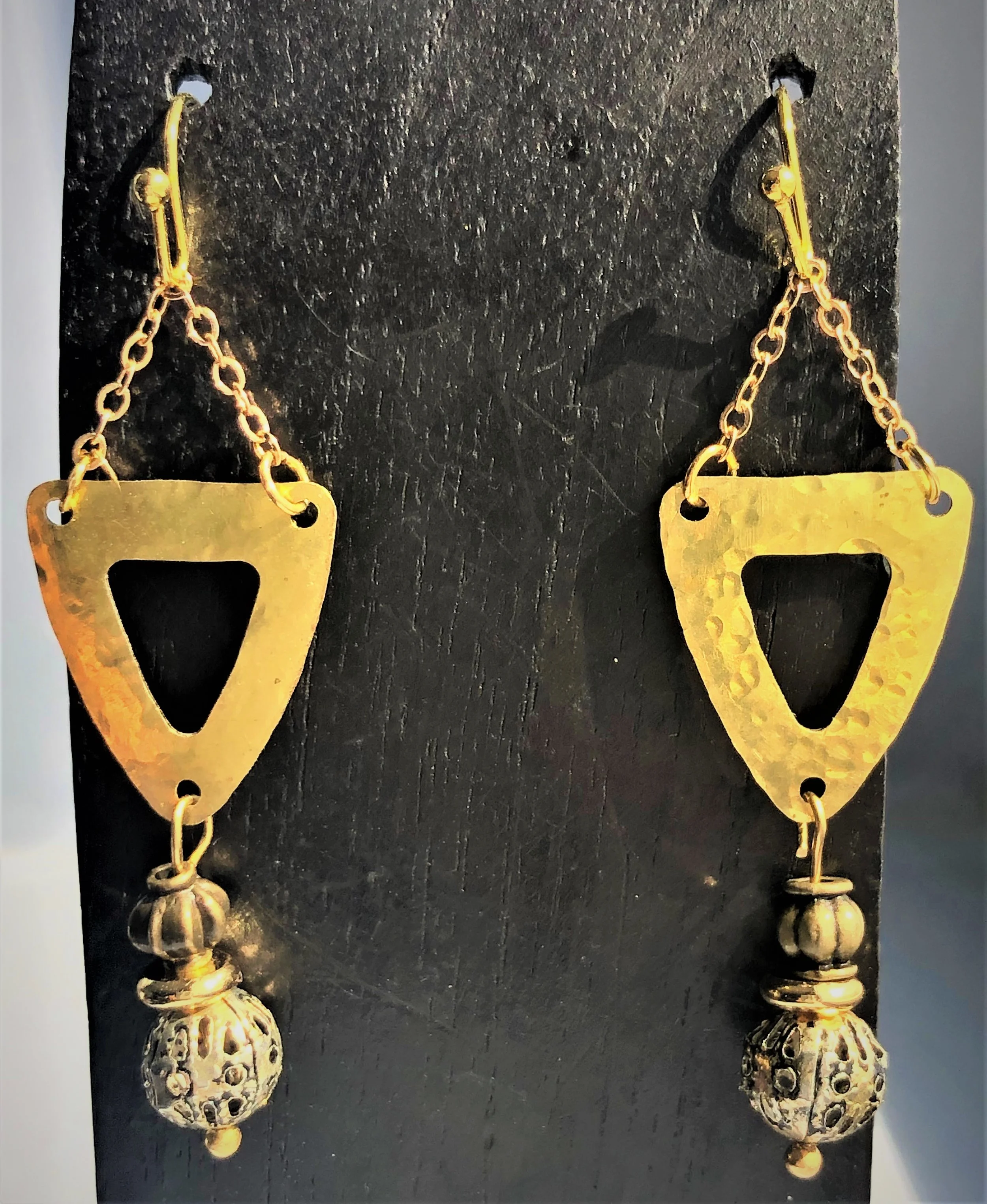 Retro Brass Earrings