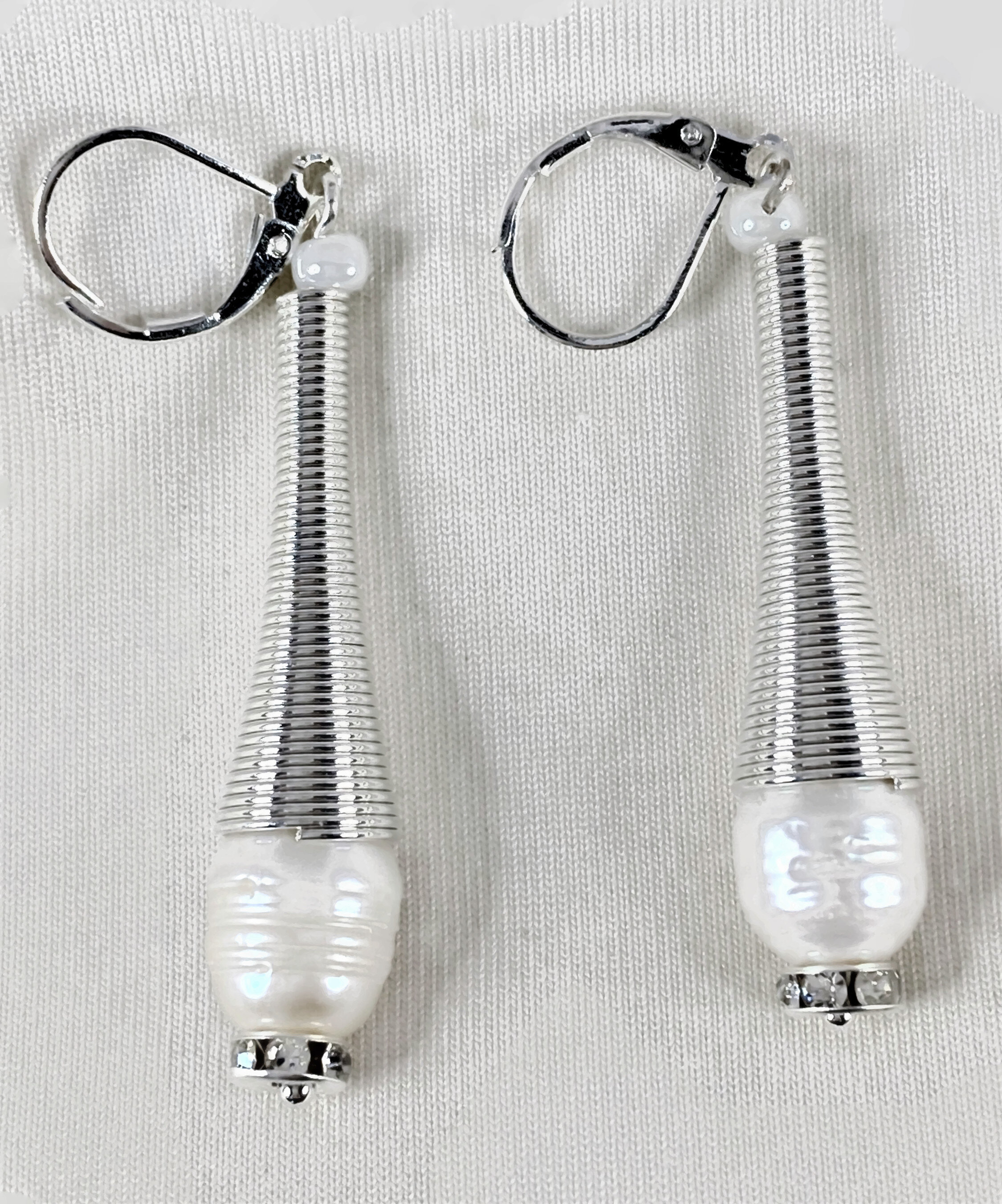 Baroque Pearl with Silver Spring