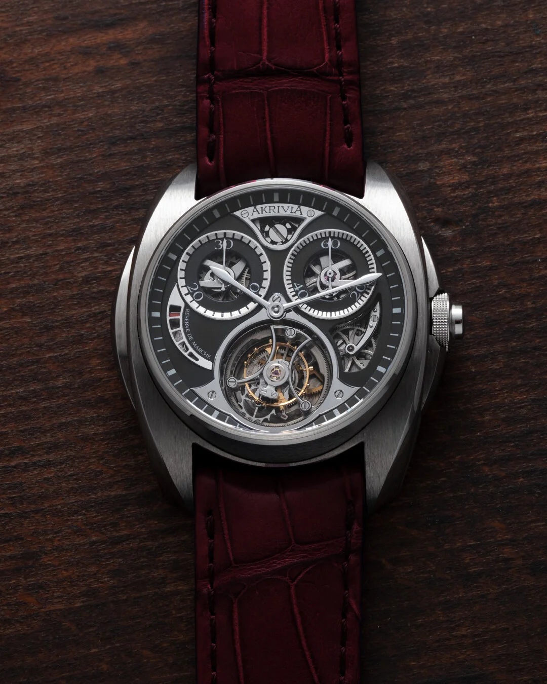 Akrivia AK-01 Tourbillon Chronographe Monopoussoir - Black Dial