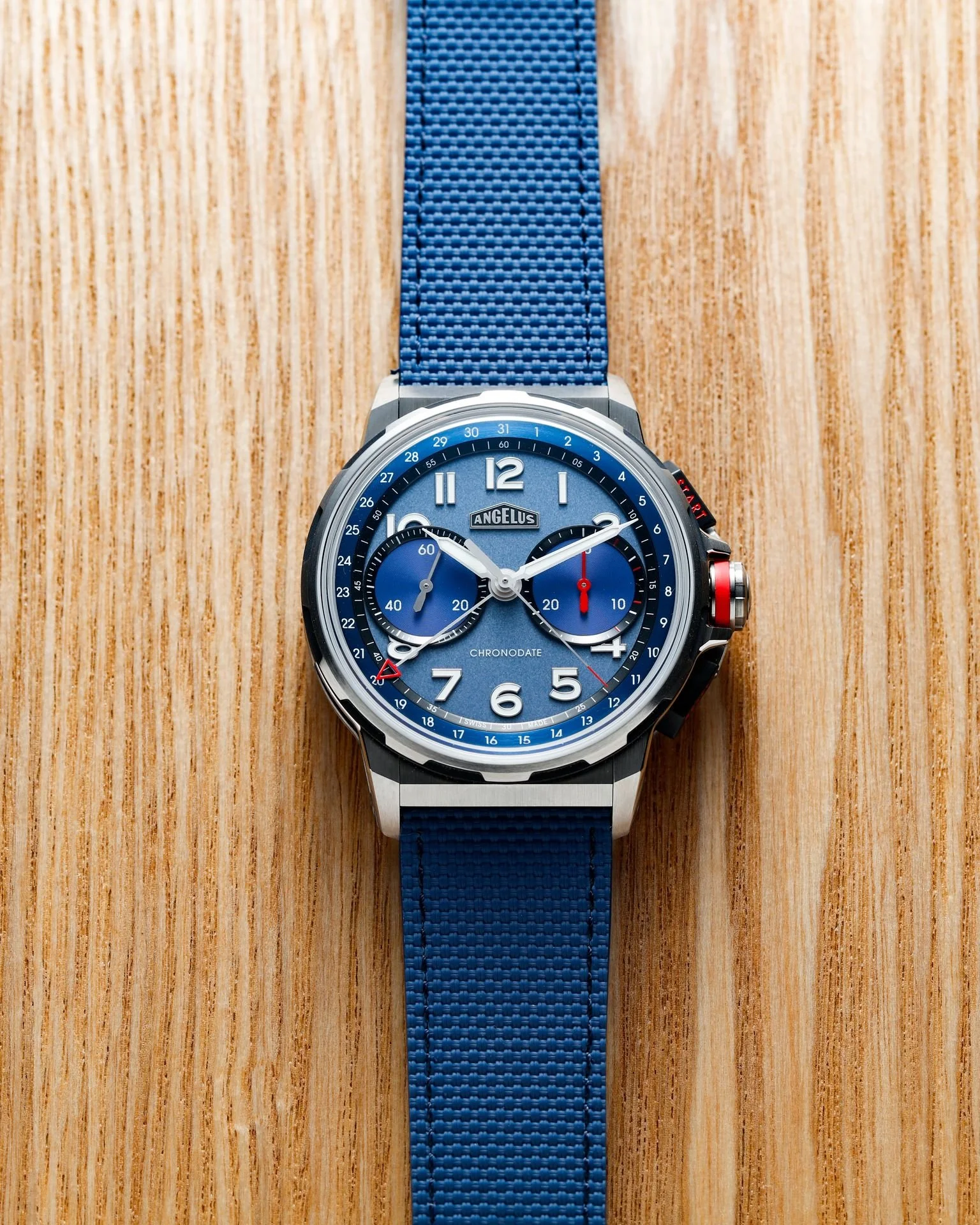 Angelus Chronodate Titanium Blue