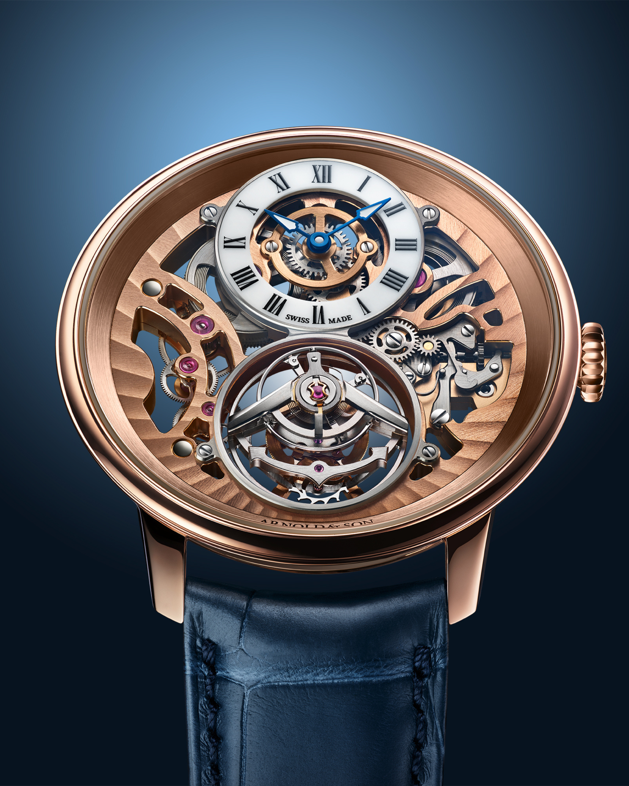 Arnold & Son UTTE Ultrathin Tourbillon Skeleton Rose Gold