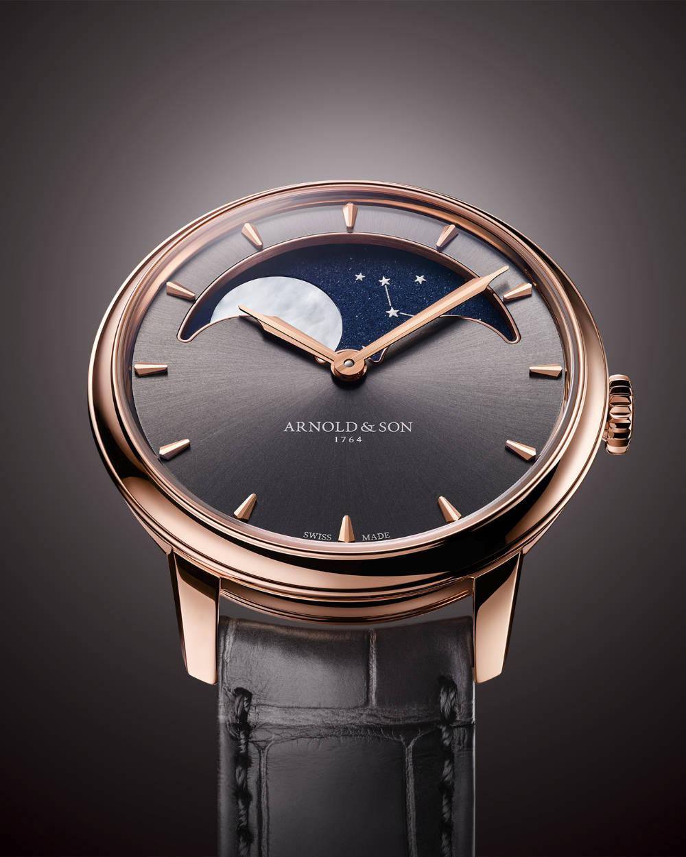 Arnold & Son Perpetual Moon 38 Red Grey Dial