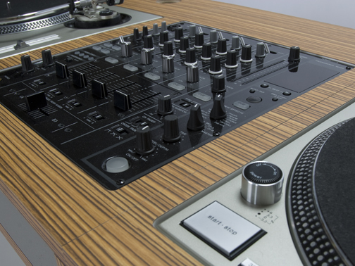 19" Mixeur DJ Turntable Case Console Road professionnel avec table pour 2x-disque 