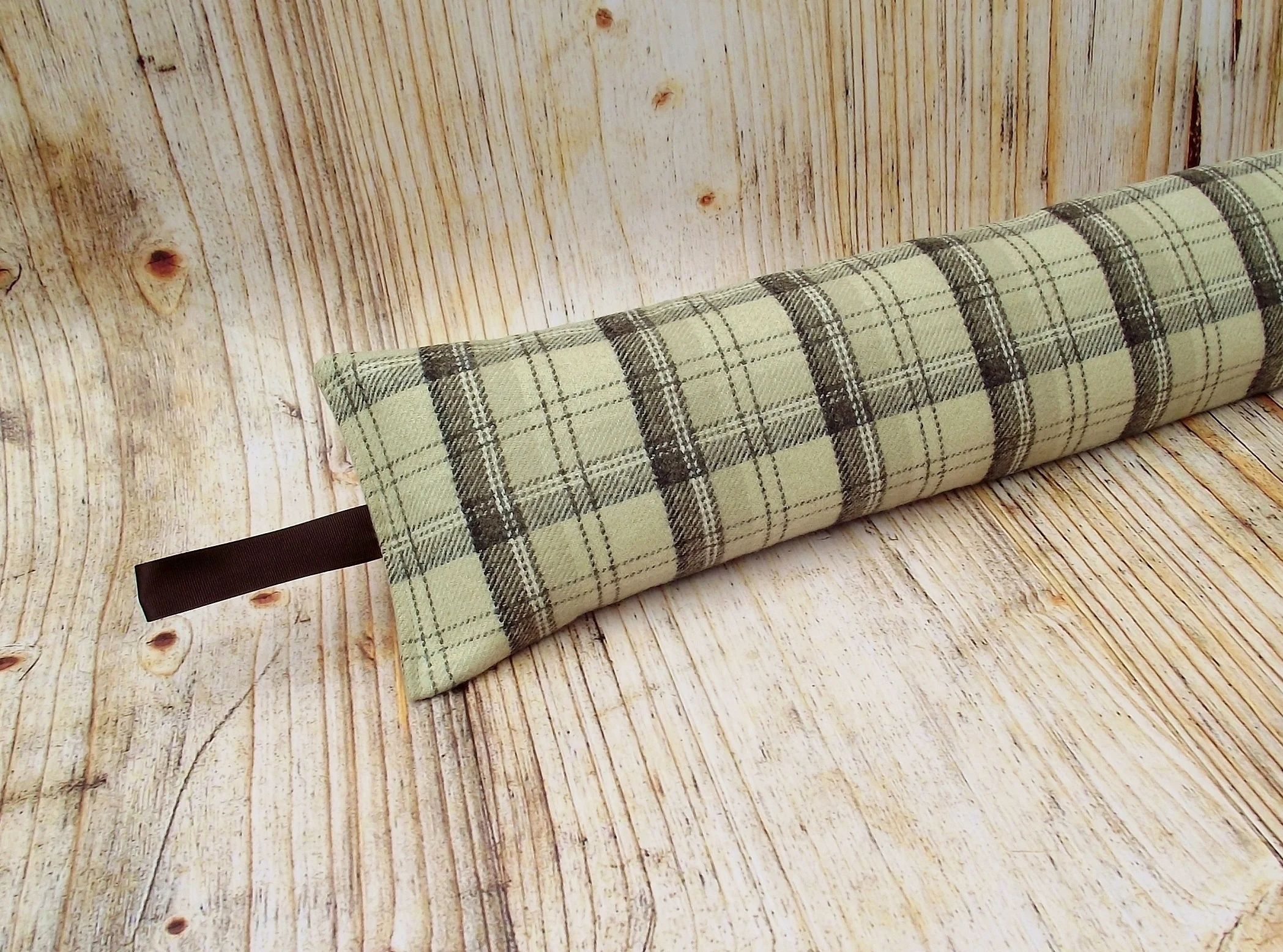 Brown check draught excluder.JPG