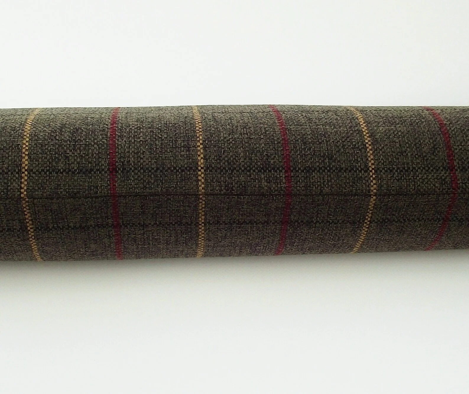 brown mustard check draught excluder  3.JPG