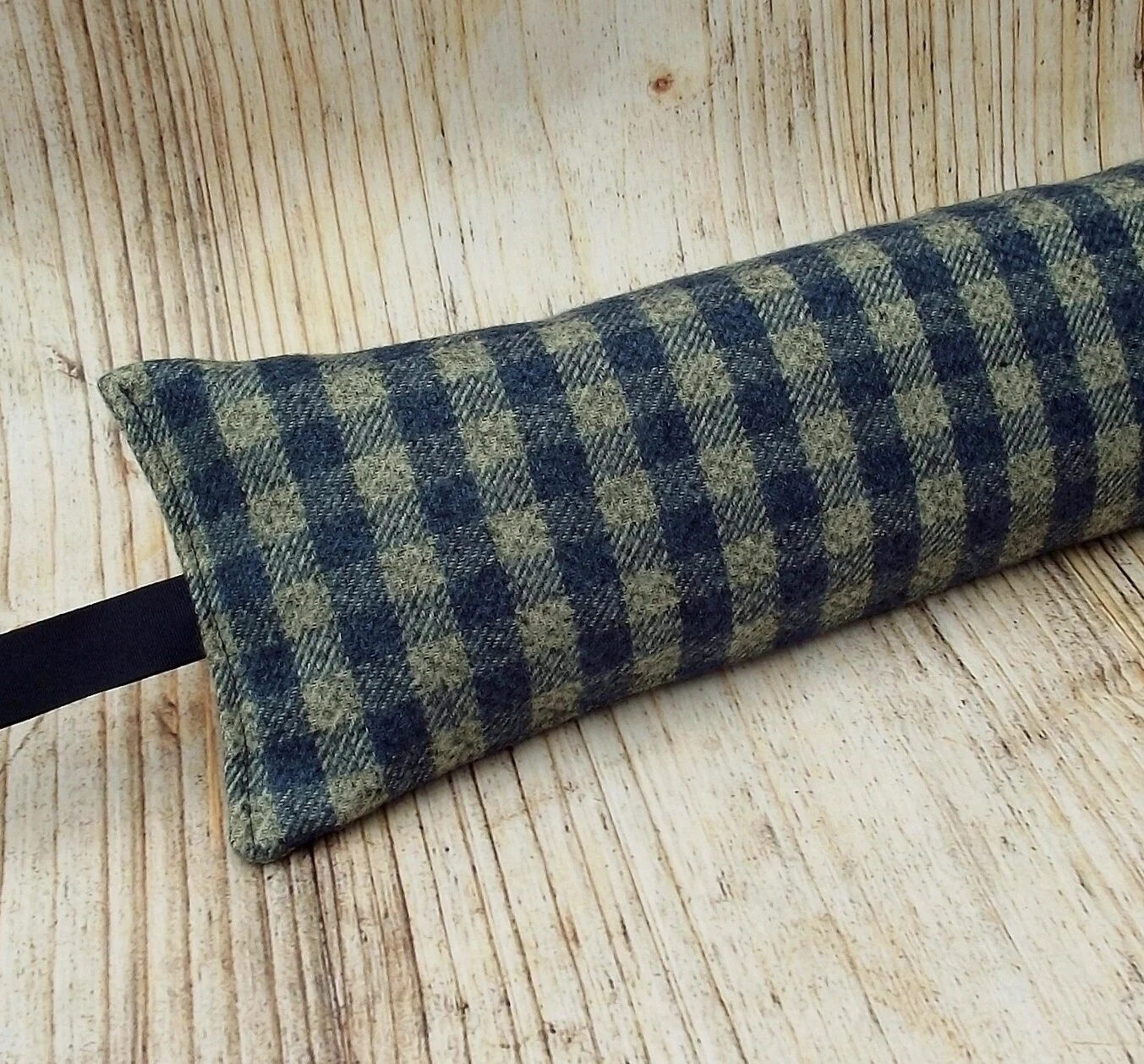 Blue check draught excluder - Copy.JPG