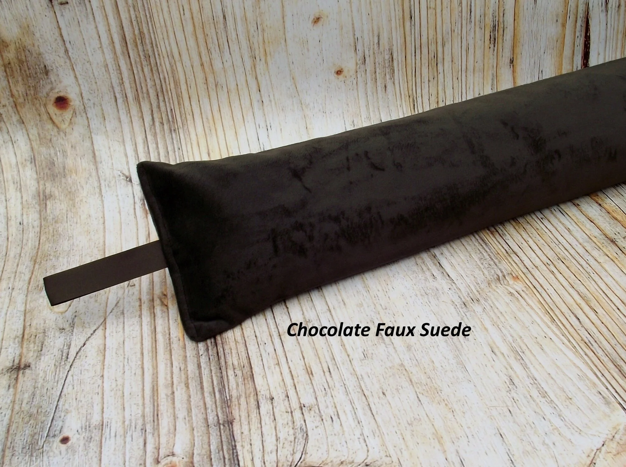 Chocolate suede draught excluder.JPG