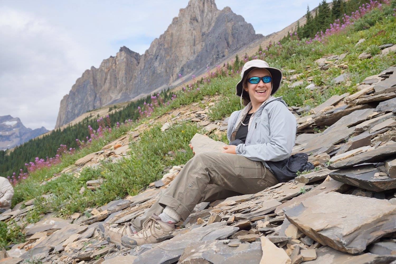  Finding trilobites and other Cambrian fossils (~540 million years old!) at the top of Wapta Mountain in Yoho National Park, British Columbia, Canada. 