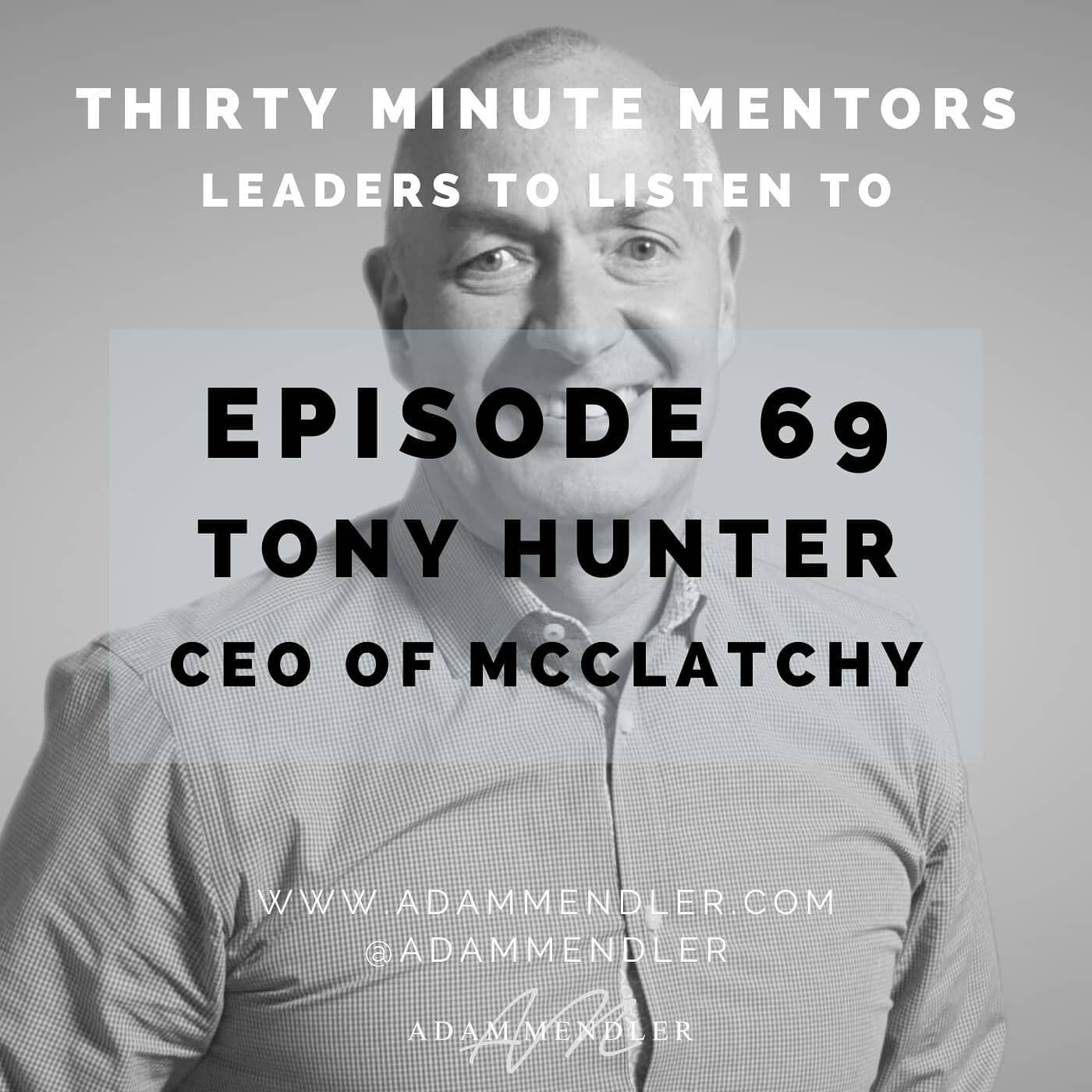 Tony Hunter is the CEO of McClatchy, one of America's oldest and most prominent publishing companies, with newspapers across 30 U.S. markets catering to 65 million monthly readers. Tony previously served as publisher of the Chicago Tribune and CEO of