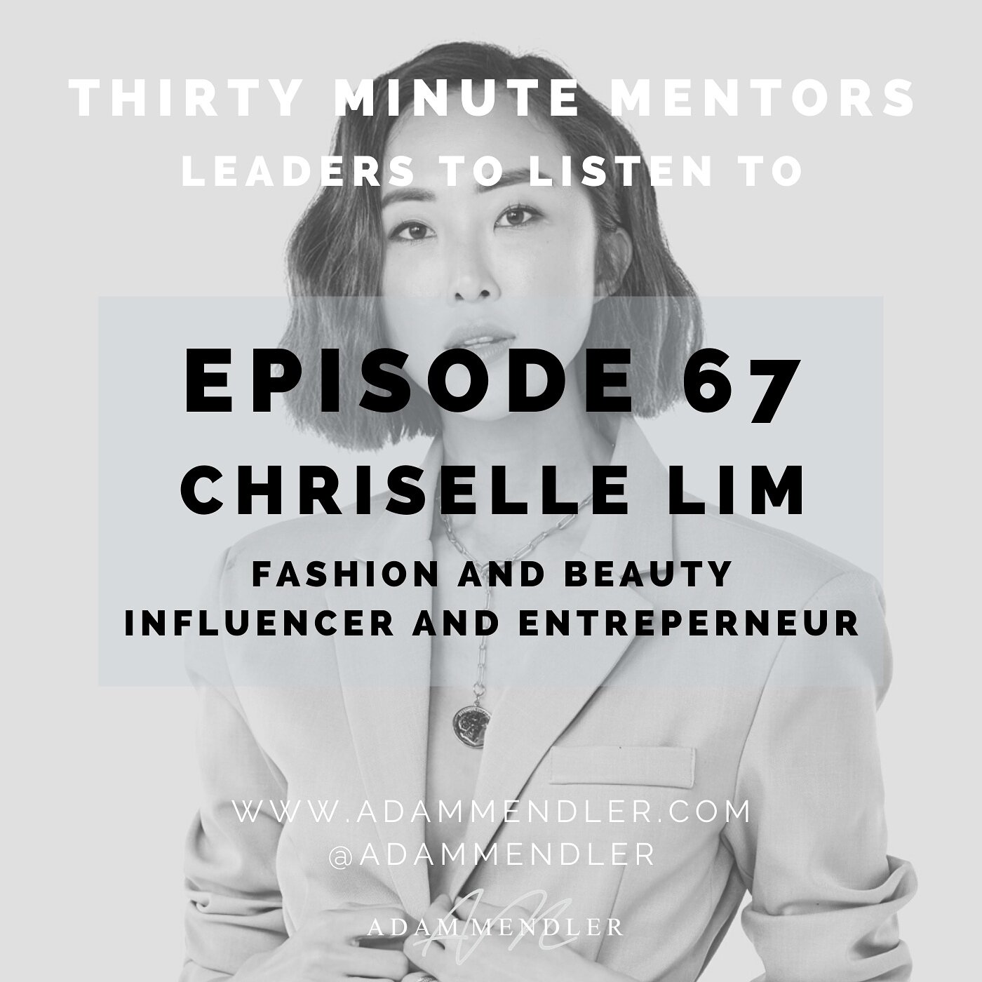 Leading fashion and beauty influencer and entrepreneur @chrisellelim joined me on Episode 67 of Thirty Minute Mentors. We covered a wide range of topics: how to pursue a non-traditional career; how to build and grow an audience; branding and personal