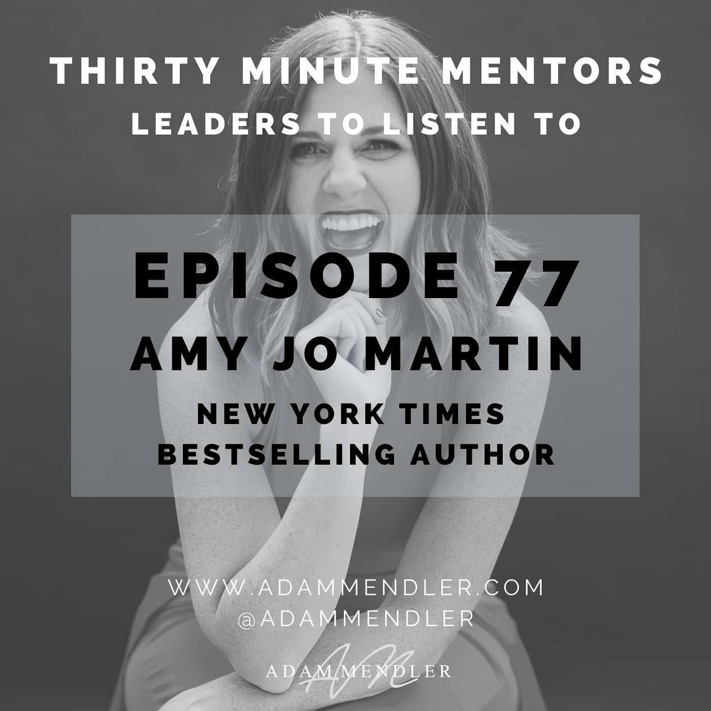 A New York Times bestselling author, @amyjomartin founded one of the first social media companies of all time and her first client was @shaq. Amy Jo joined me on Episode 77 of Thirty Minute Mentors, where we discussed a wide range of topics: entrepre