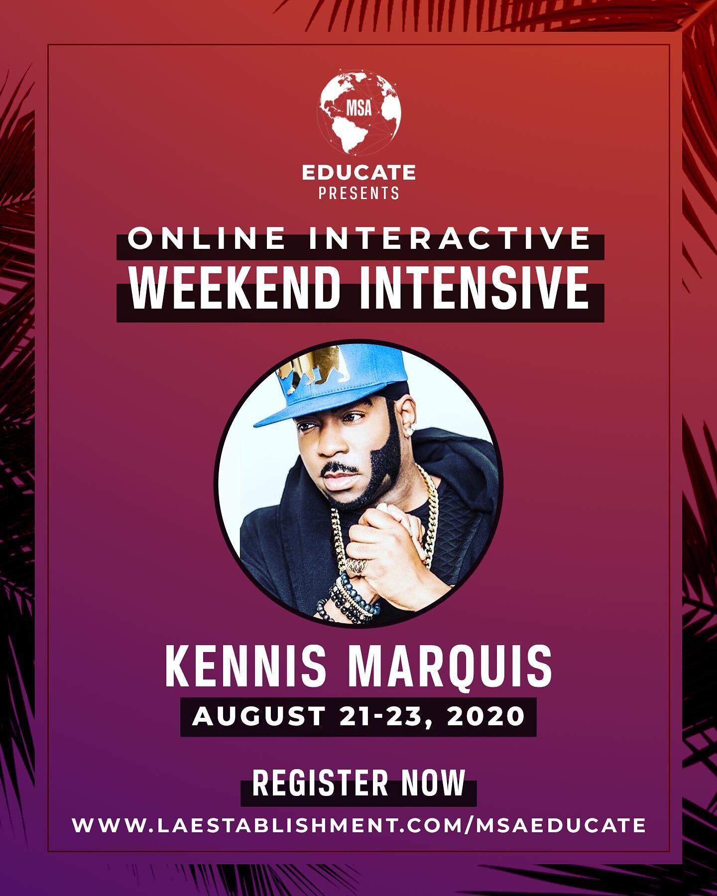 Get your GROOVE on with @kennismarquisofficial THIS WEEKEND! We can&rsquo;t wait to dance with you- go to www.laestablishment.com/msaeducate to snag your spot NOW!