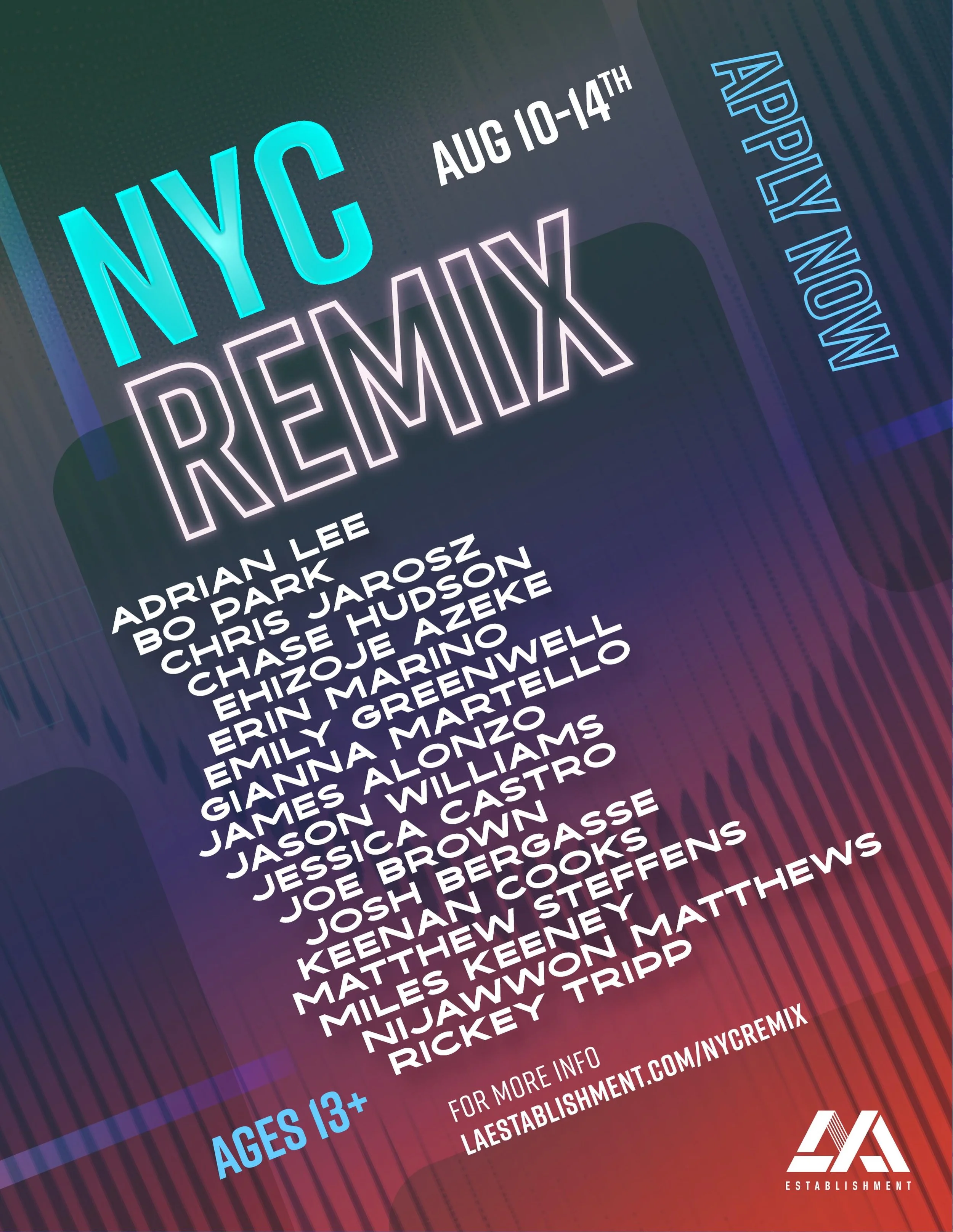 🚨 NYC 🚨

Mark your calendars! This summer we&rsquo;re bringing an unforgettable week of training to New York City with an iconic lineup of world renowned choreographers ready to elevate your artistry, performance, and confidence to the next level. 