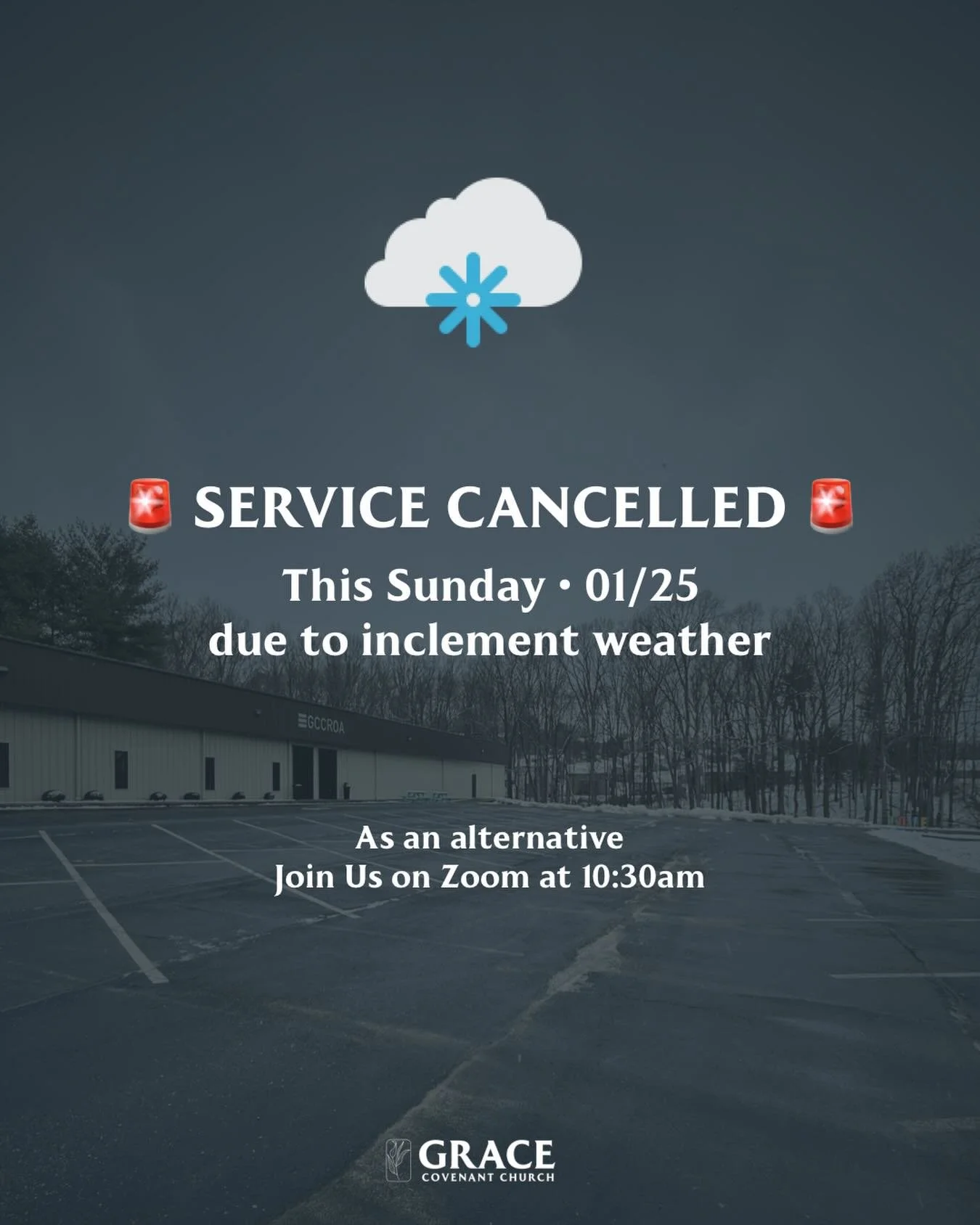 Hey church family! Stay safe and warm! We will gather on Zoom at 10:30am. Link will be sent out! 
If anyone loses power let us know so we can help each other!