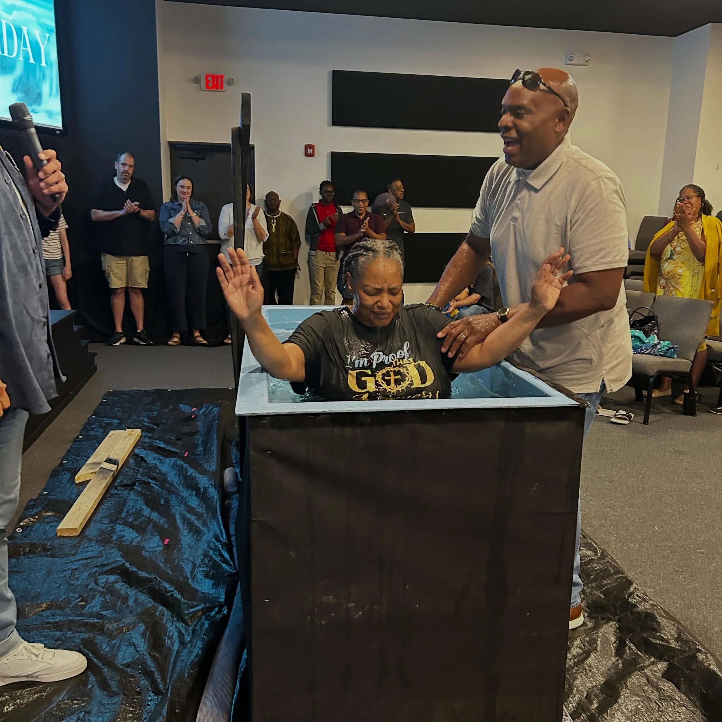Baptism Sunday! What an absolutely beautiful scene! Raised to walk in newness of life! 

#roanoke #roanokeva #church