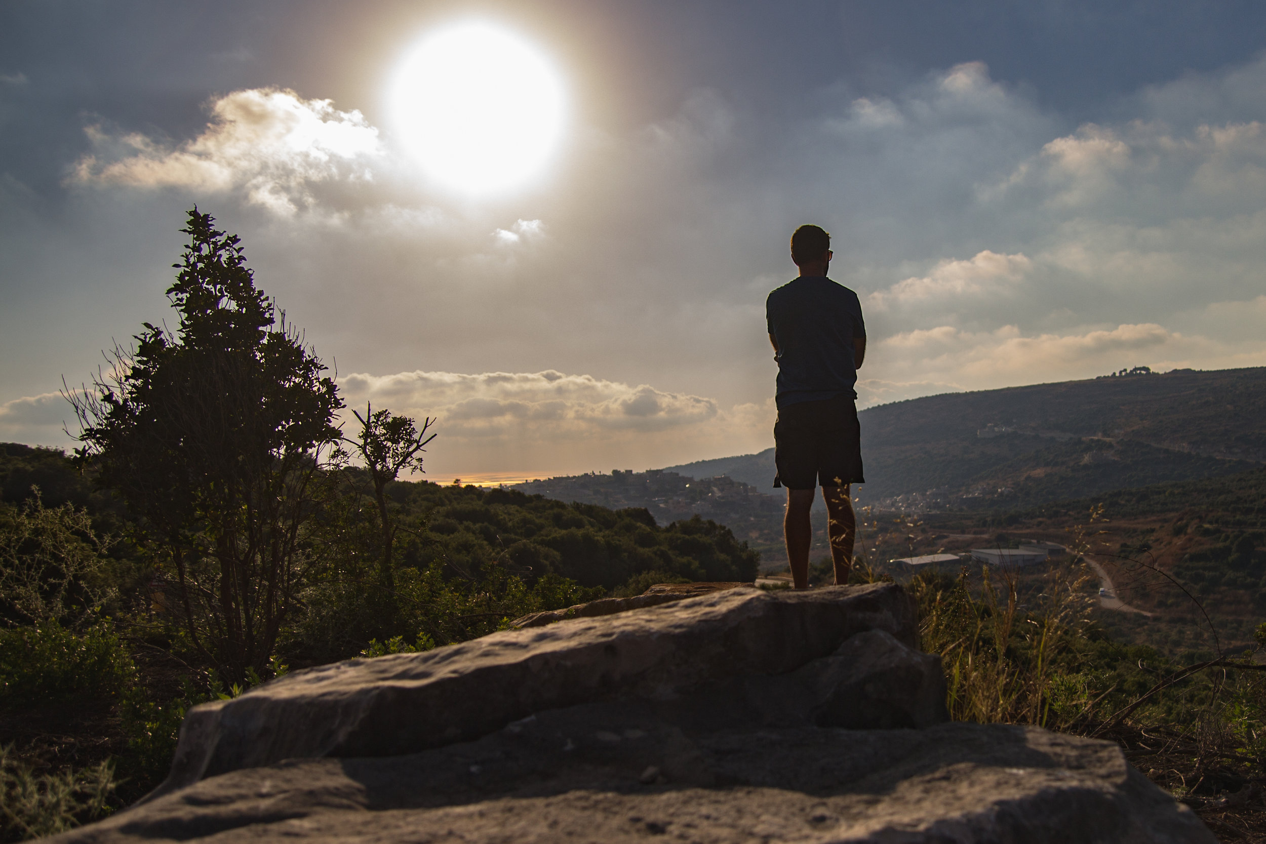 Roei taking in the views of the area. It was hazy the whole time we were there, but so very beautiful!