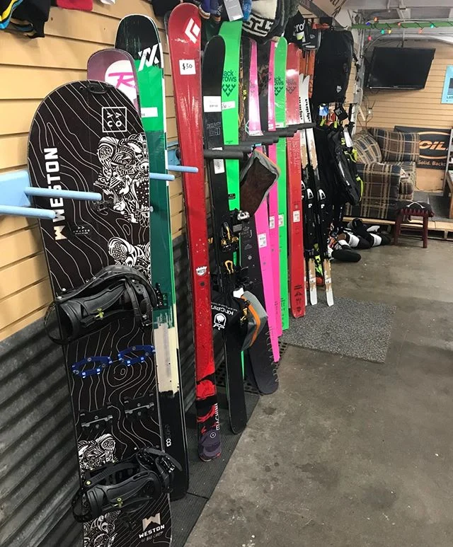 Our consignment ski wall is getting slim ! If you want to sell your skis or snowboard bring them by (if they are less than 5 years old). Our cut is 30% and we price to sell !