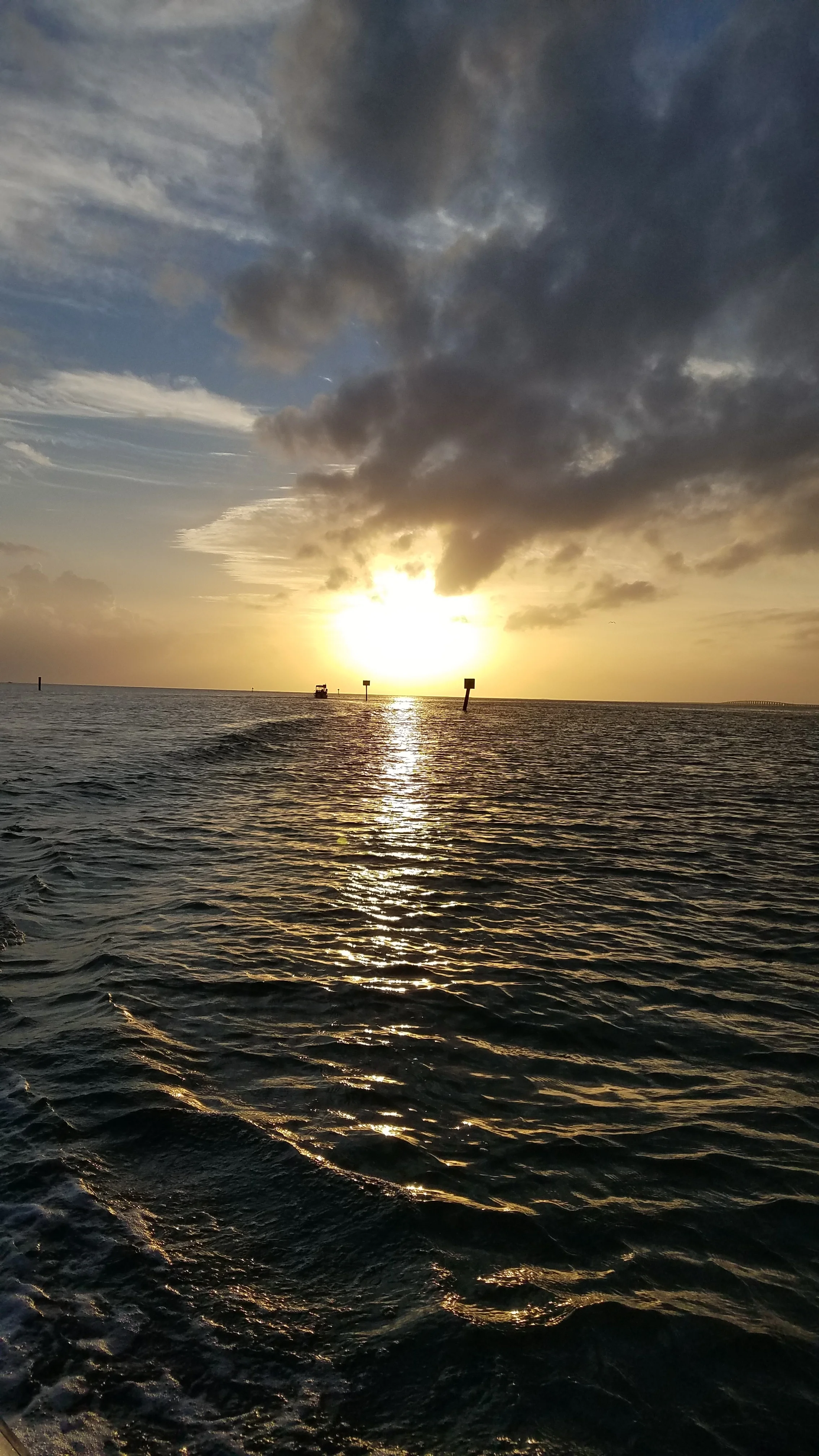 Channel markers for the entrance to Marathon Key