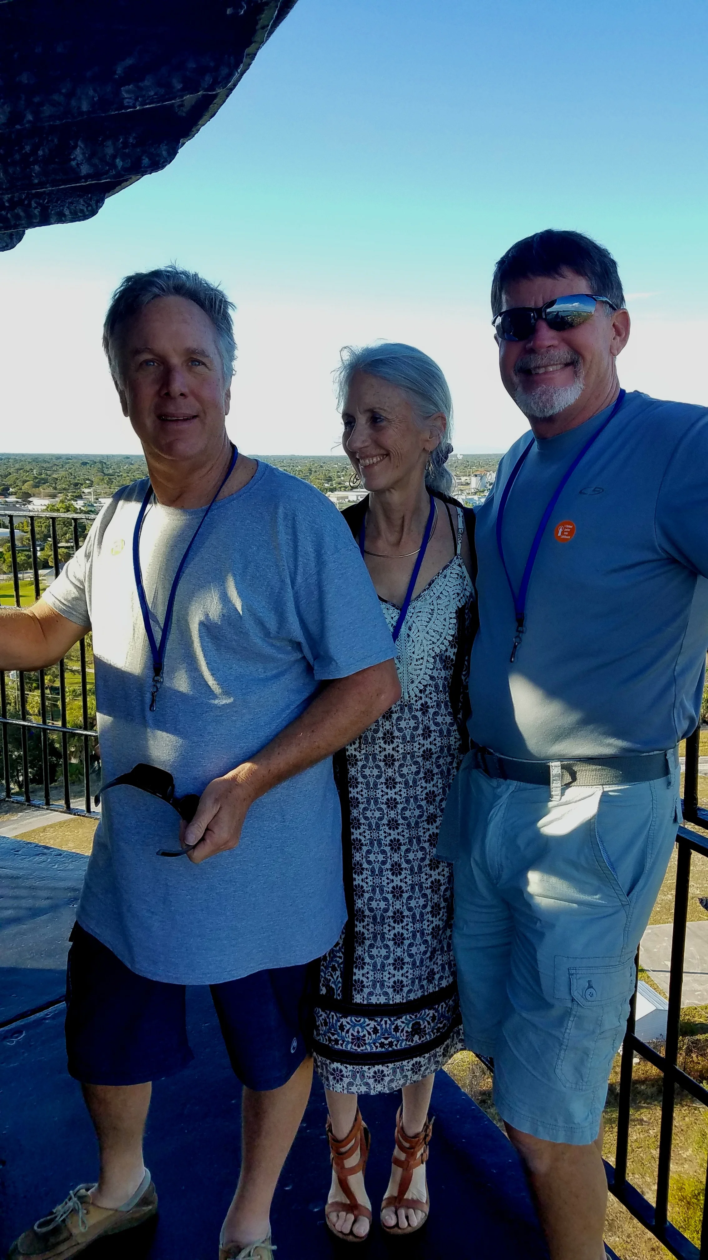 Brant and Mary Hoffmann with Larry at the top