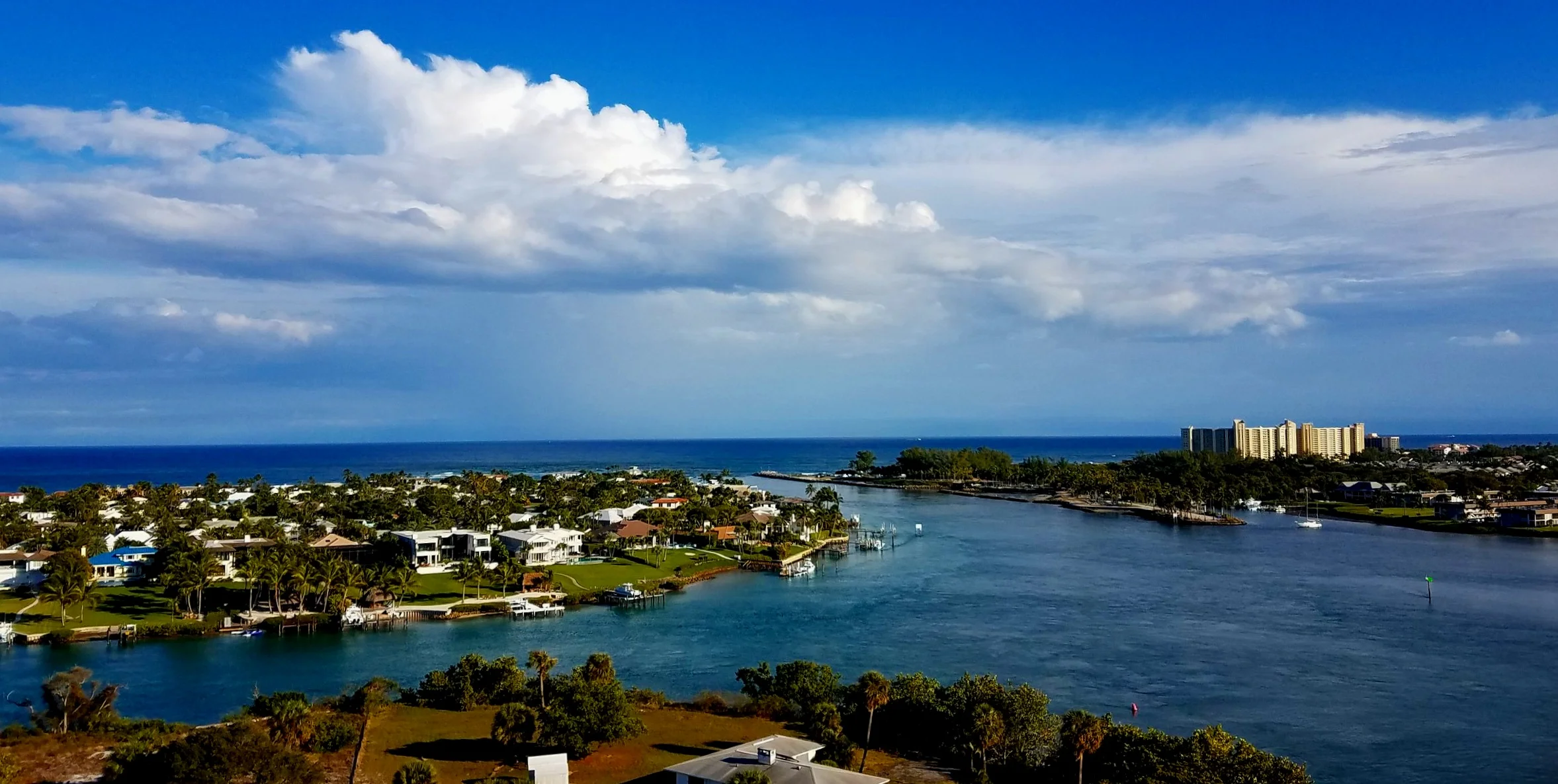 The fabulous view at the top of Jupiter Inlet and surrounds