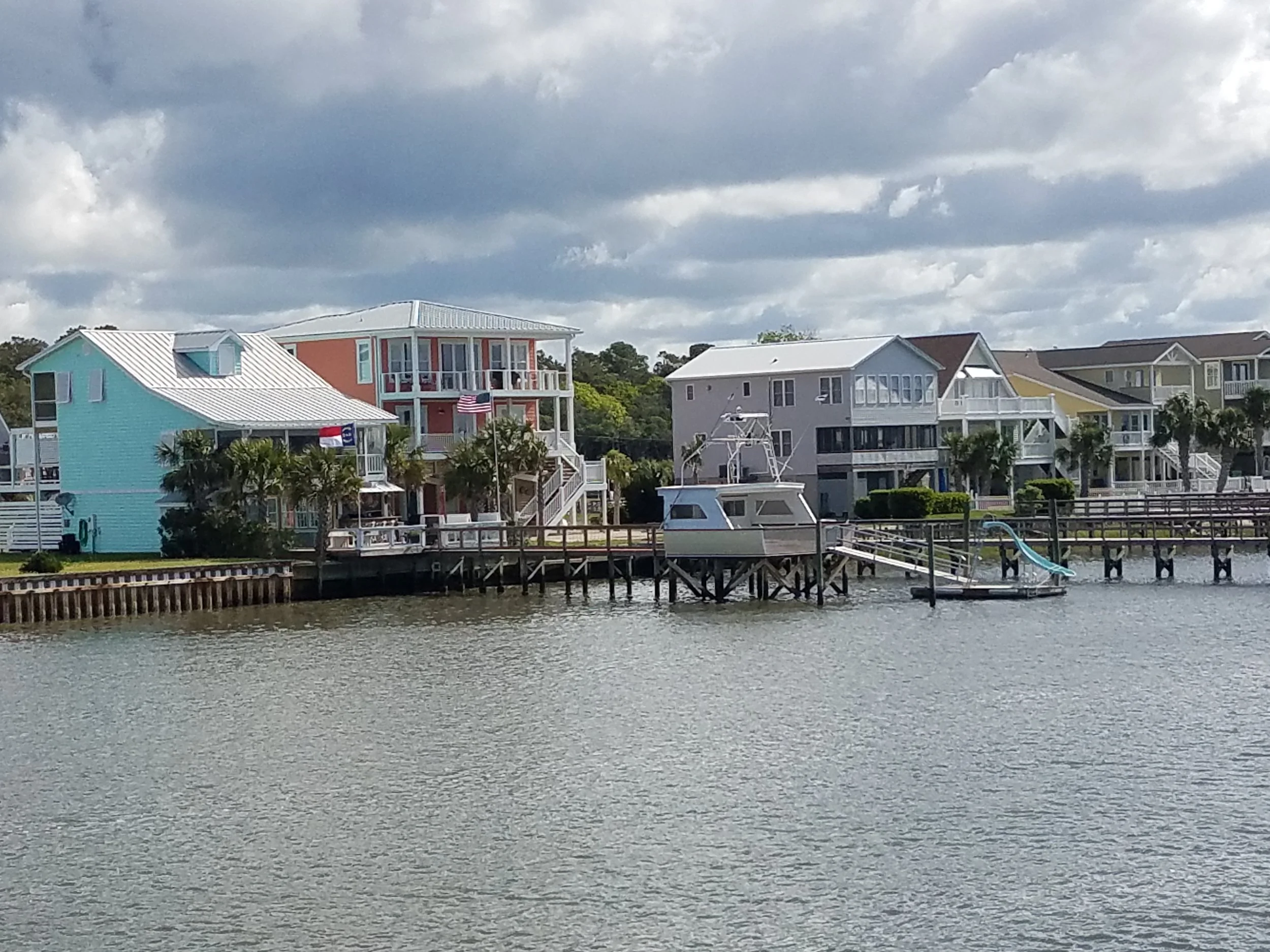 Loved this home on the ICW that used their old boat stern as a boat house and had a water slide to boot!