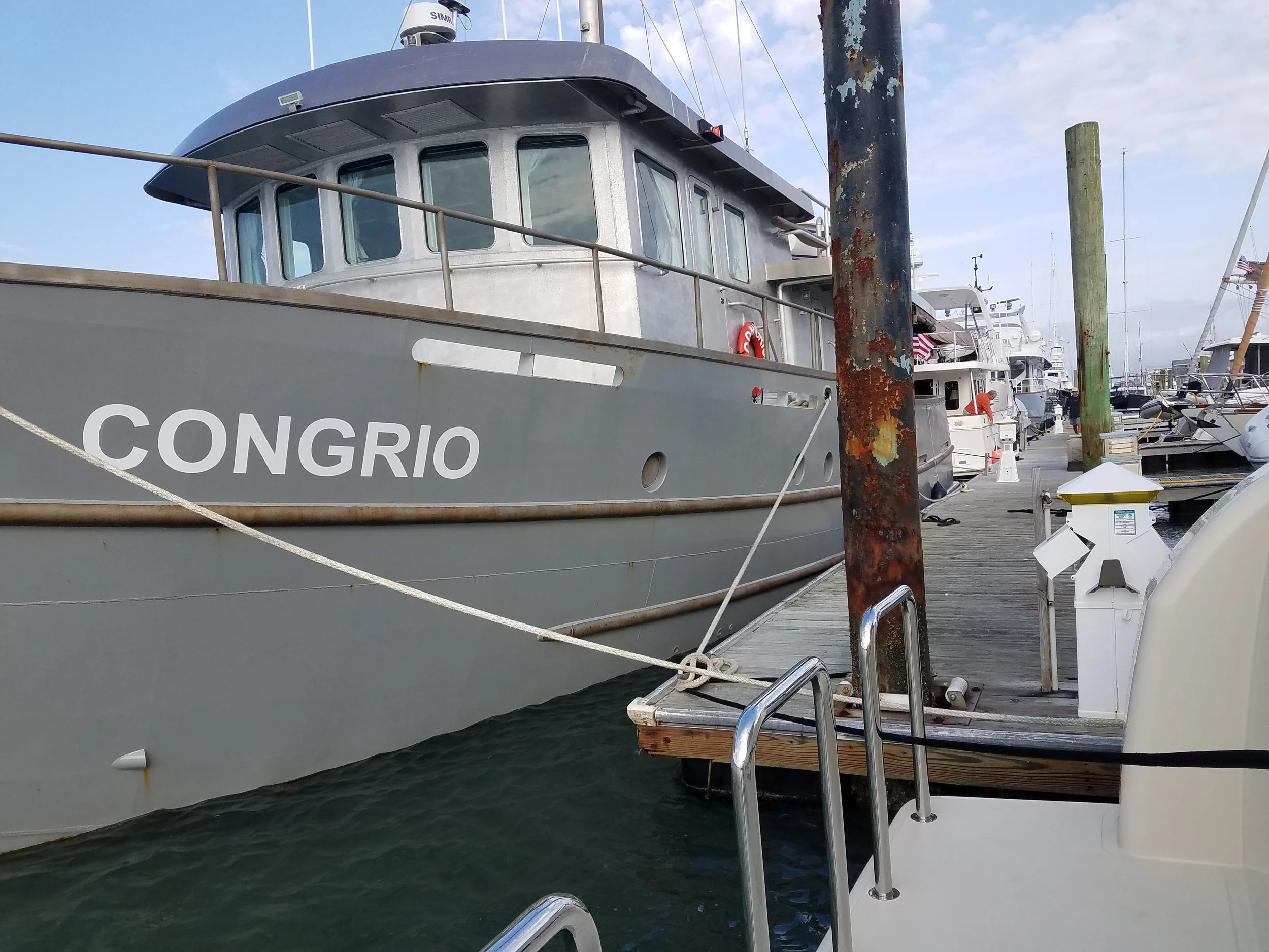 Patty & Eric’s Congrio came to the party at Beaufort Docks Marina