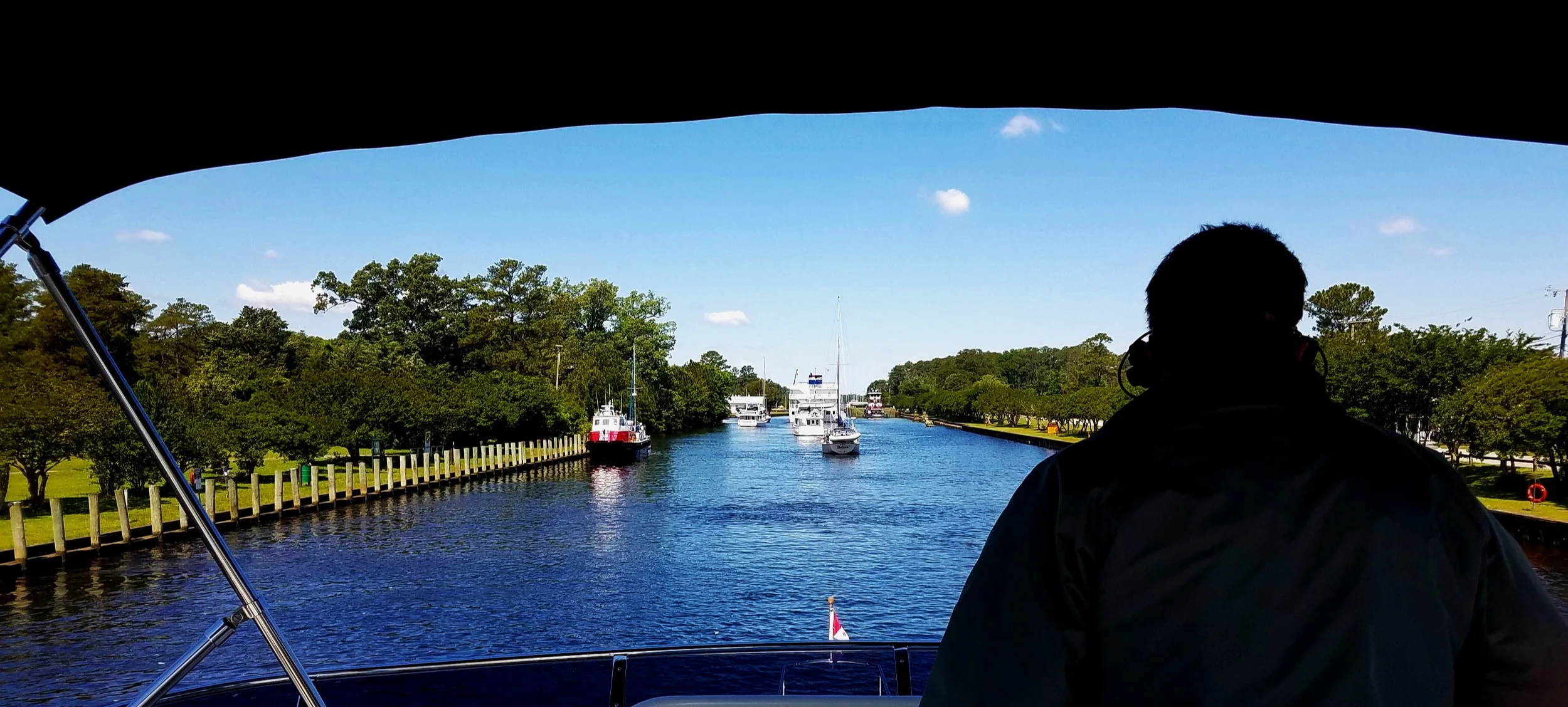 Waiting in line for the lock.