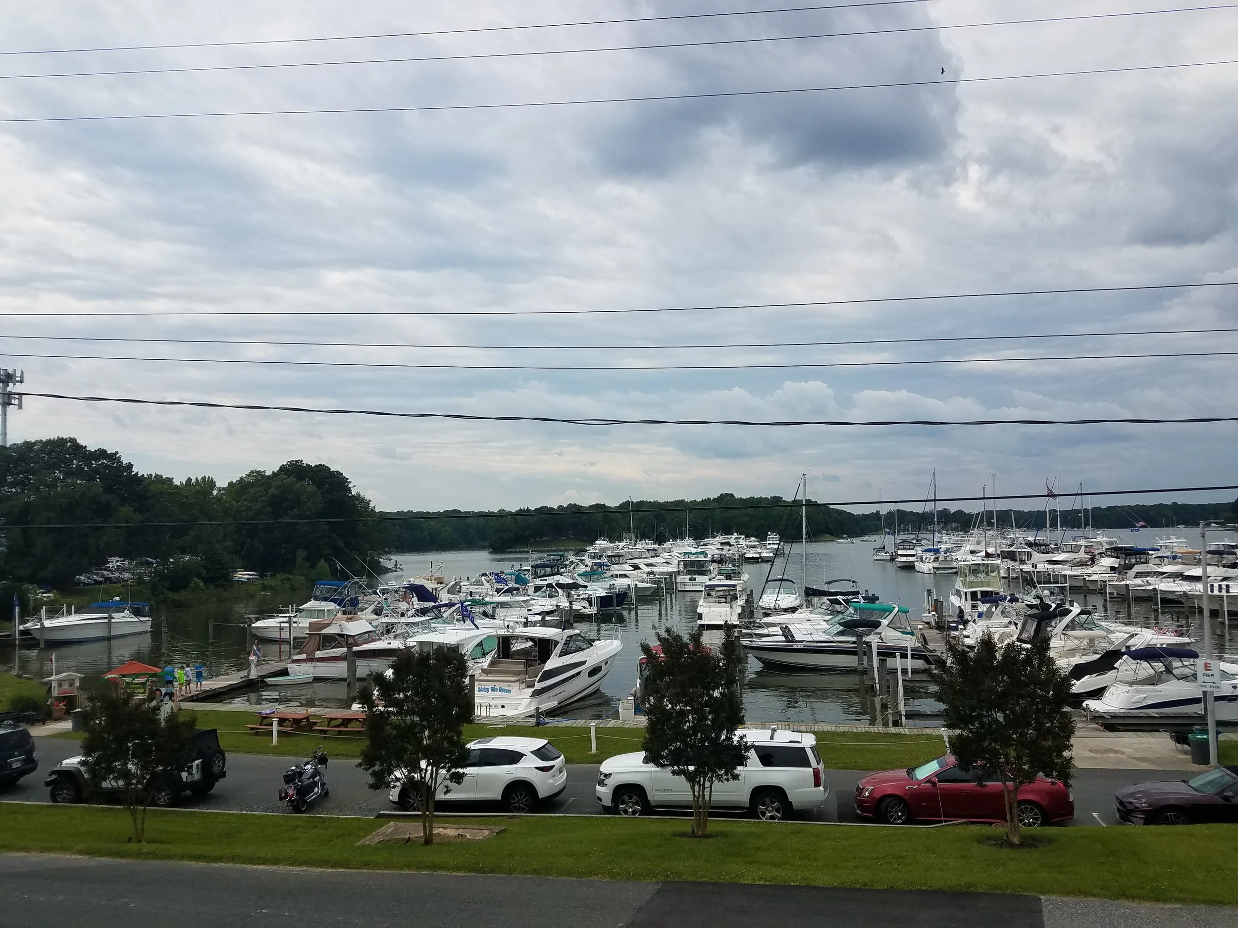 The busy Baltimore Yacht Club Marina