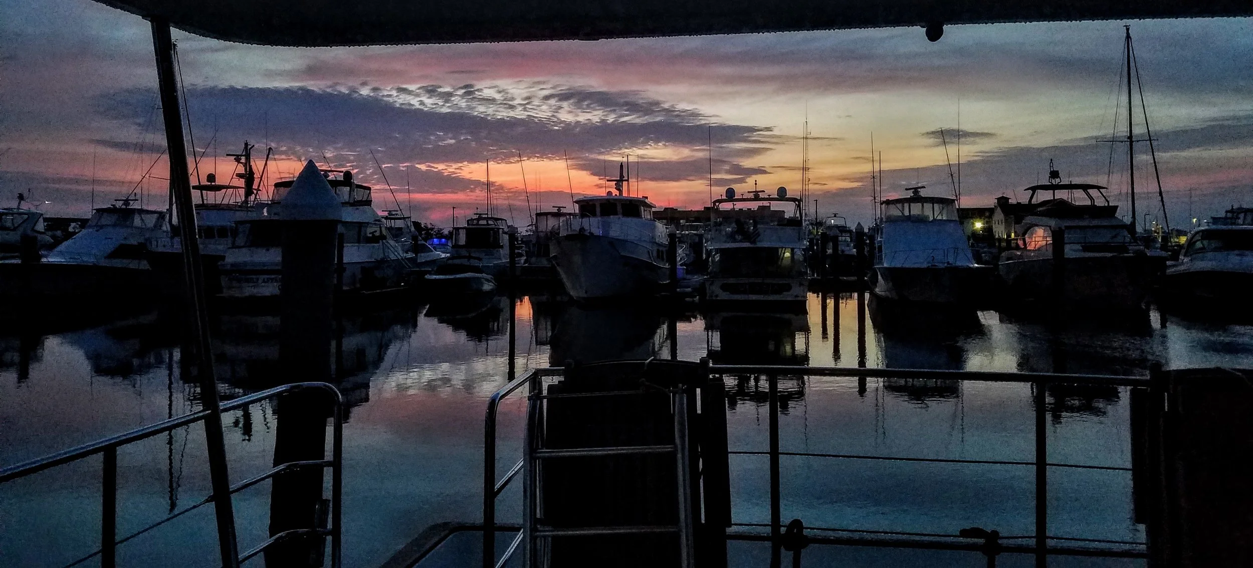 A beautiful sunrise…who would think the fog would come barreling in?