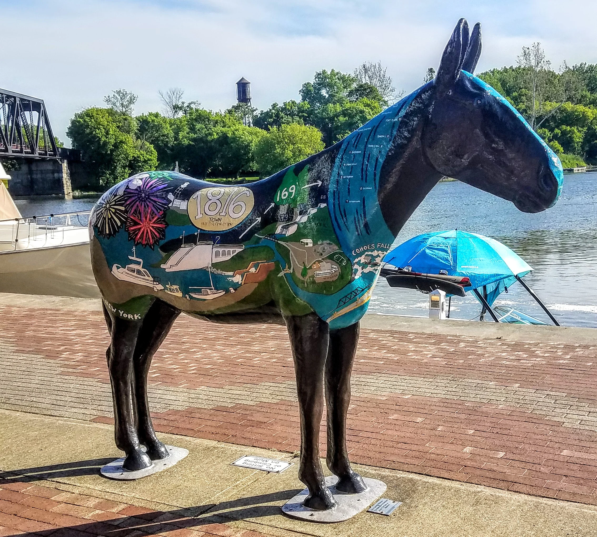 A tribute to the Mules originally used to haul the boats up and down the Erie Canal
