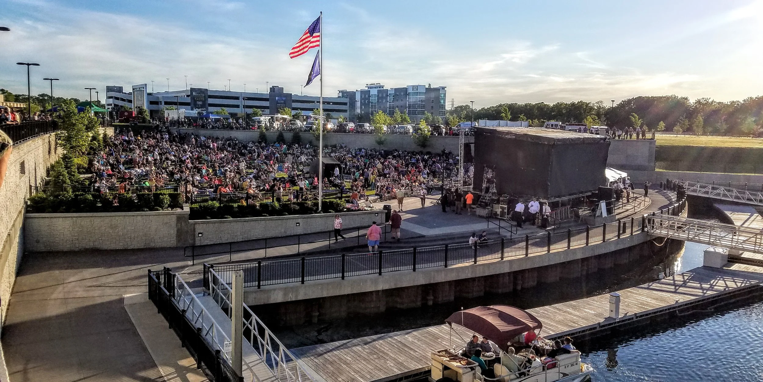 Just steps away we enjoy a concert by the Albany Symphony