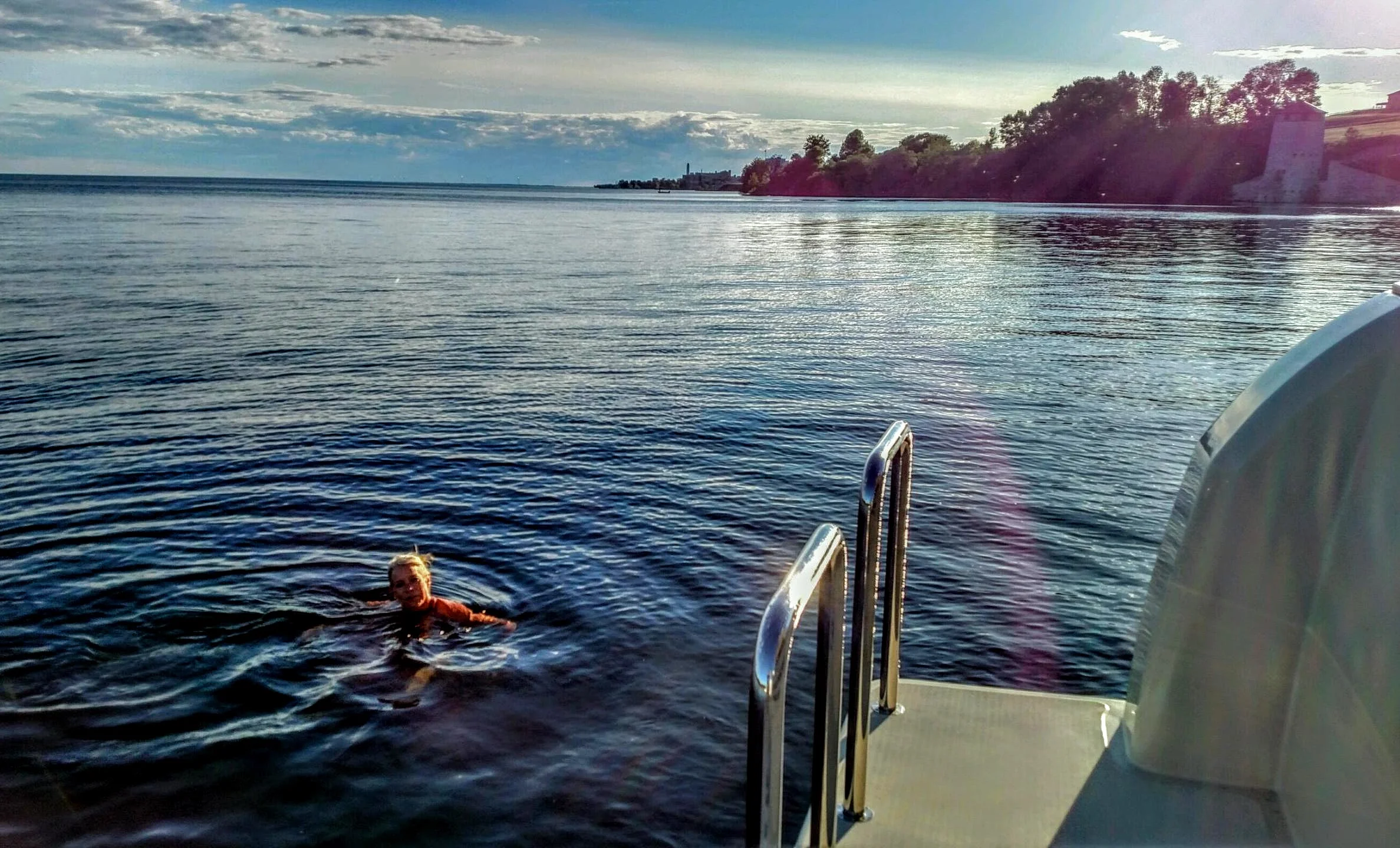 Celebrating Summer Solstice with a swim. Photo Larry McCullough