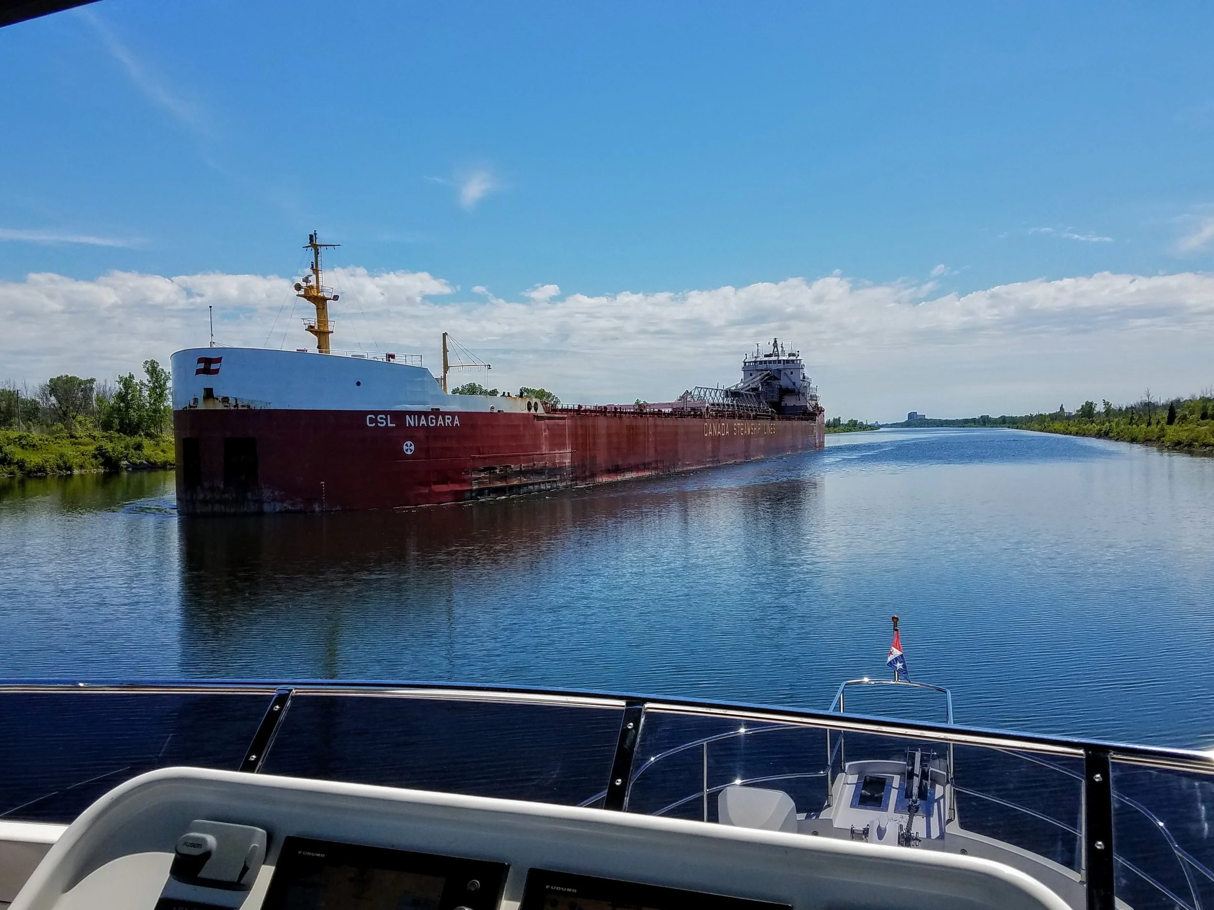 This is the normal size of traffic on the Welland Canal