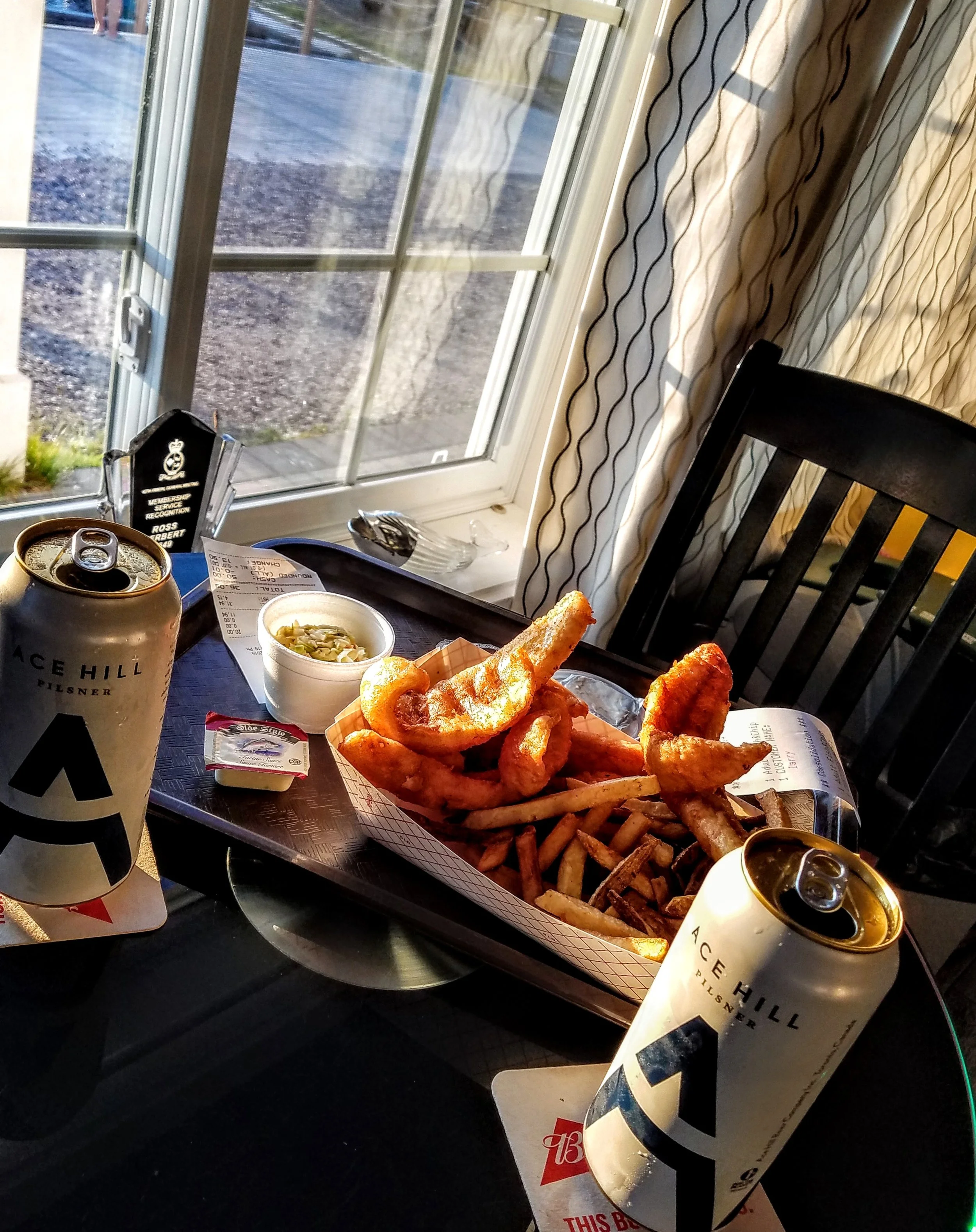 Great fish and chips and a nice local pilsner