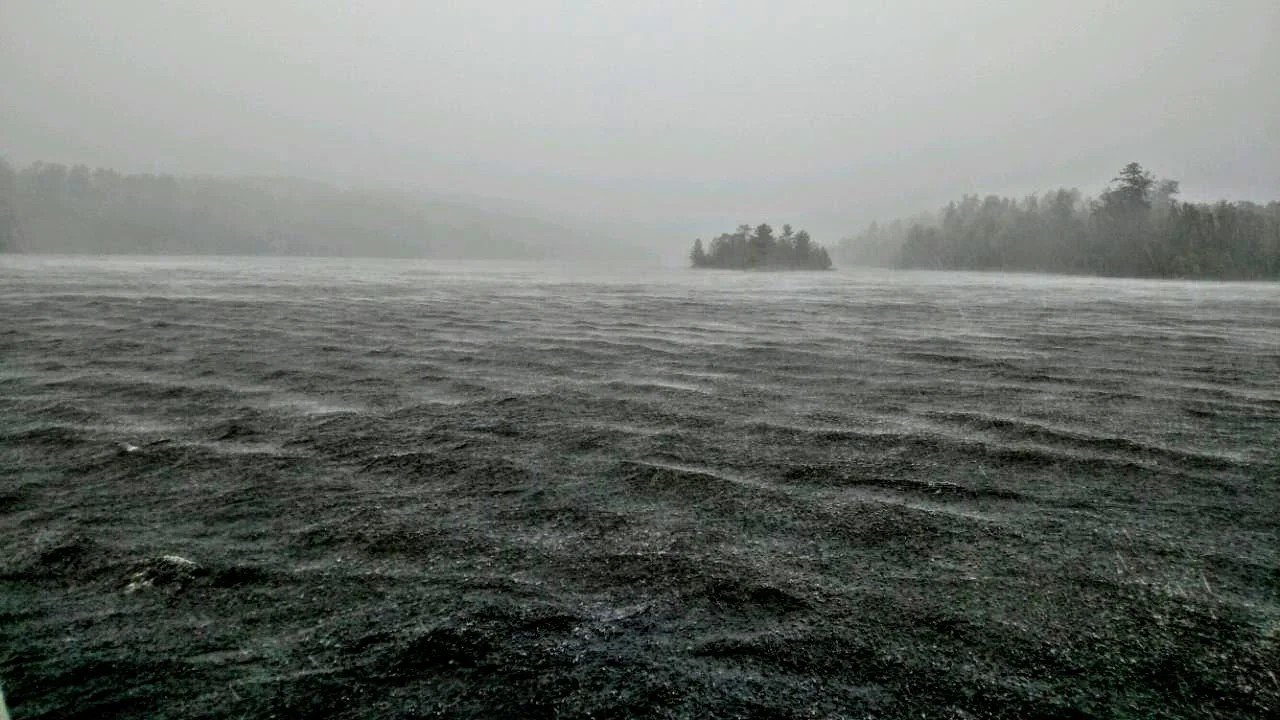 The squall only lasted 20 minutes but it sure felt longer. Picture by Larry McCullough