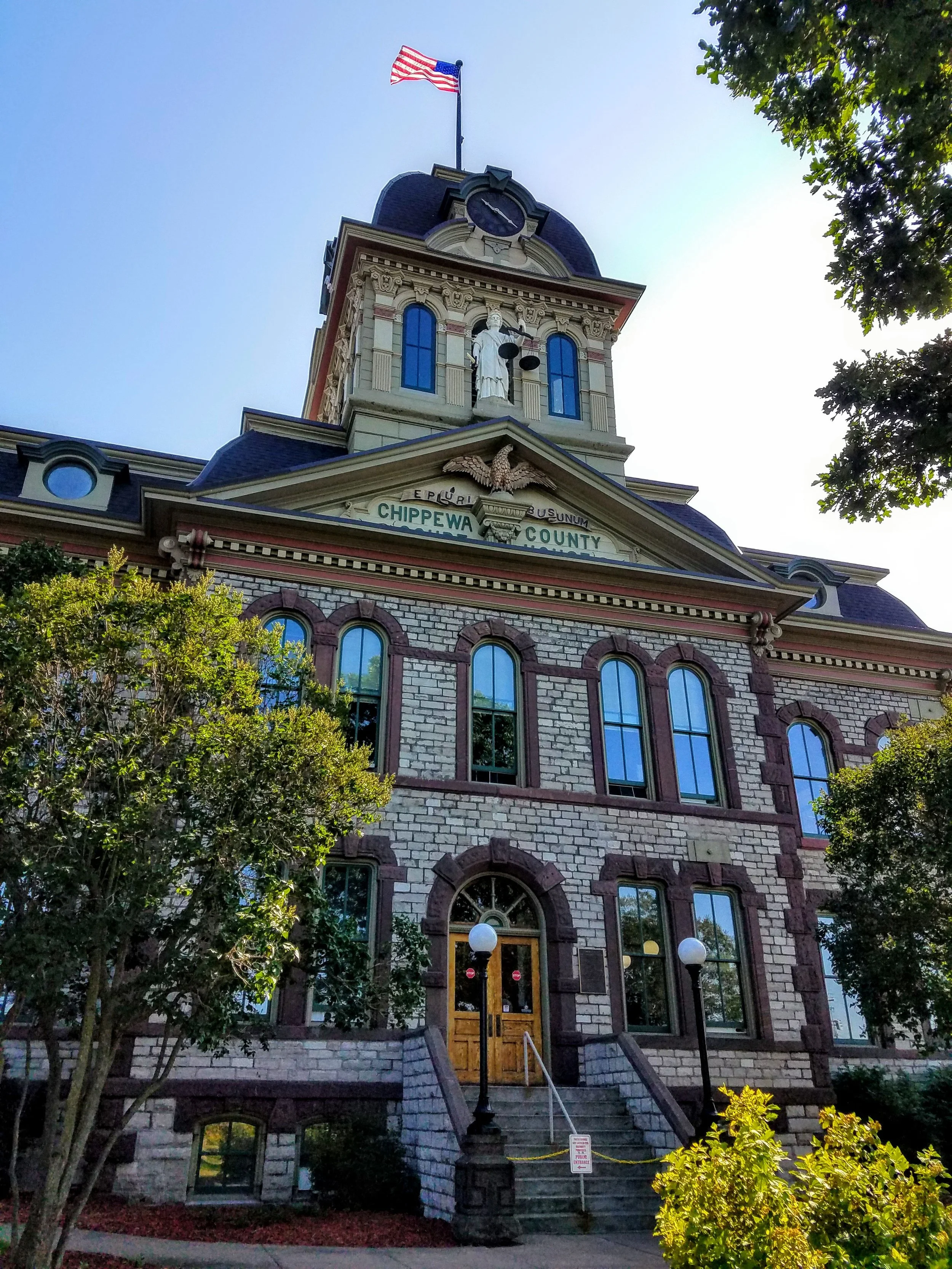 The Sault Ste. Marie Chippewa County Courthouse built in 1877
