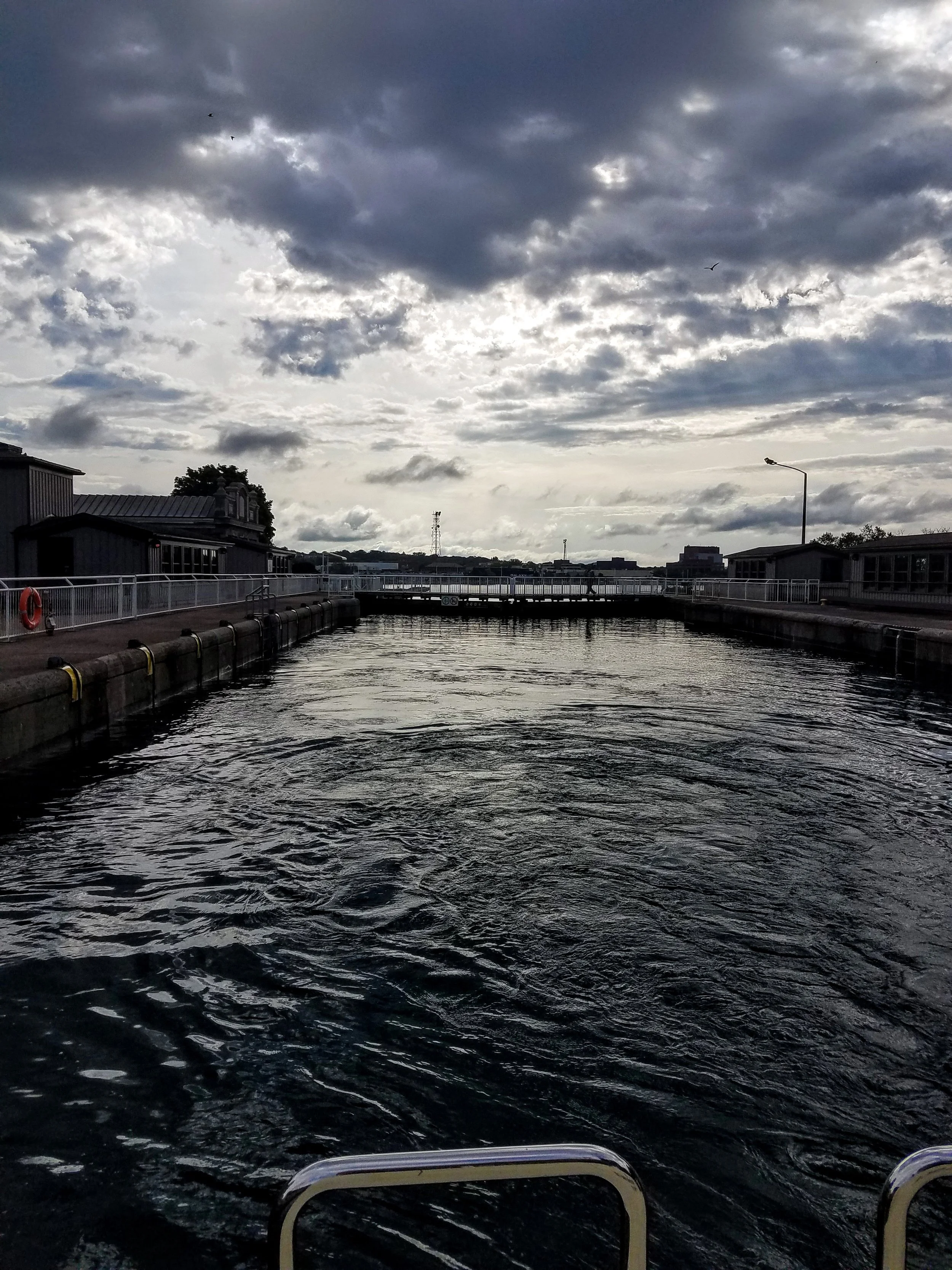 At the top of the lock…21 feet up
