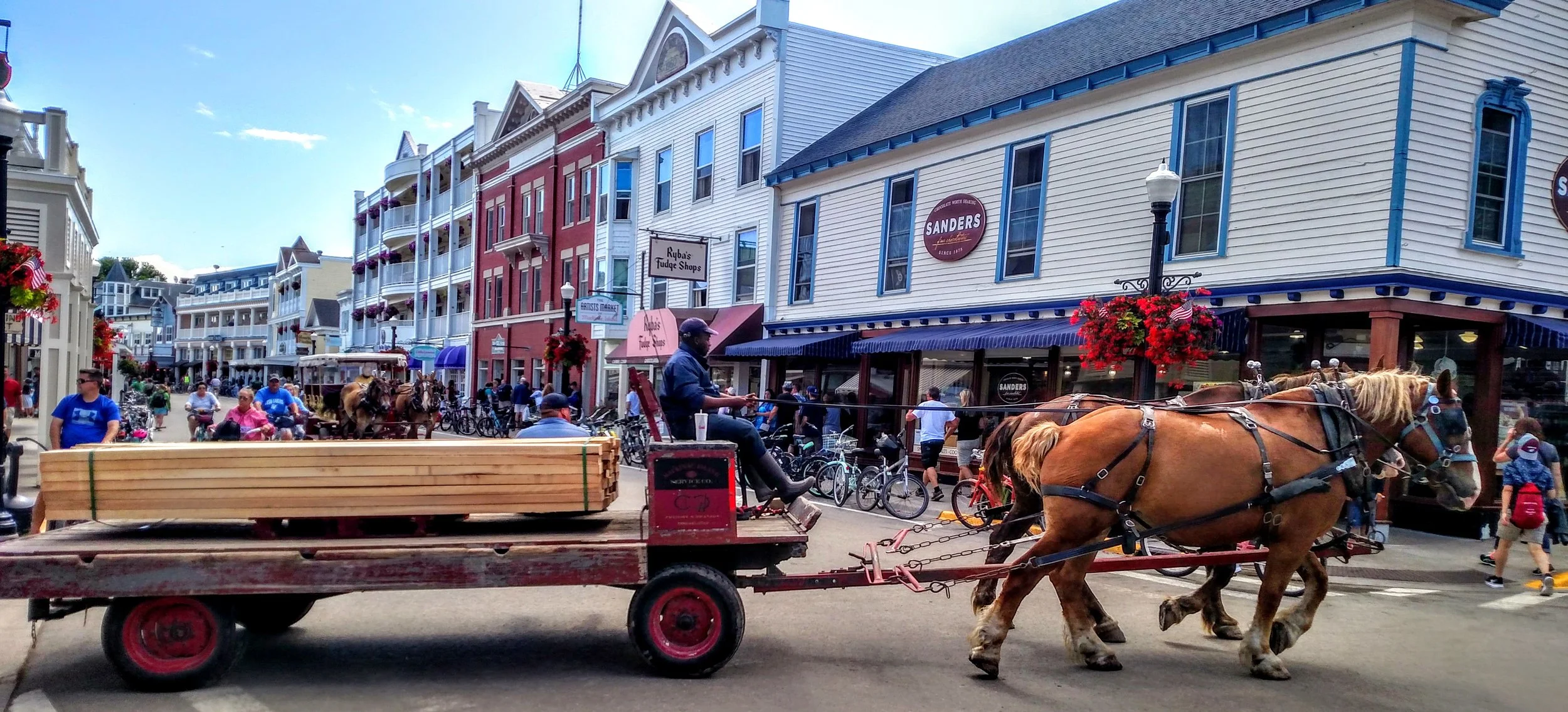 …to hauling lumber (photo by Larry)