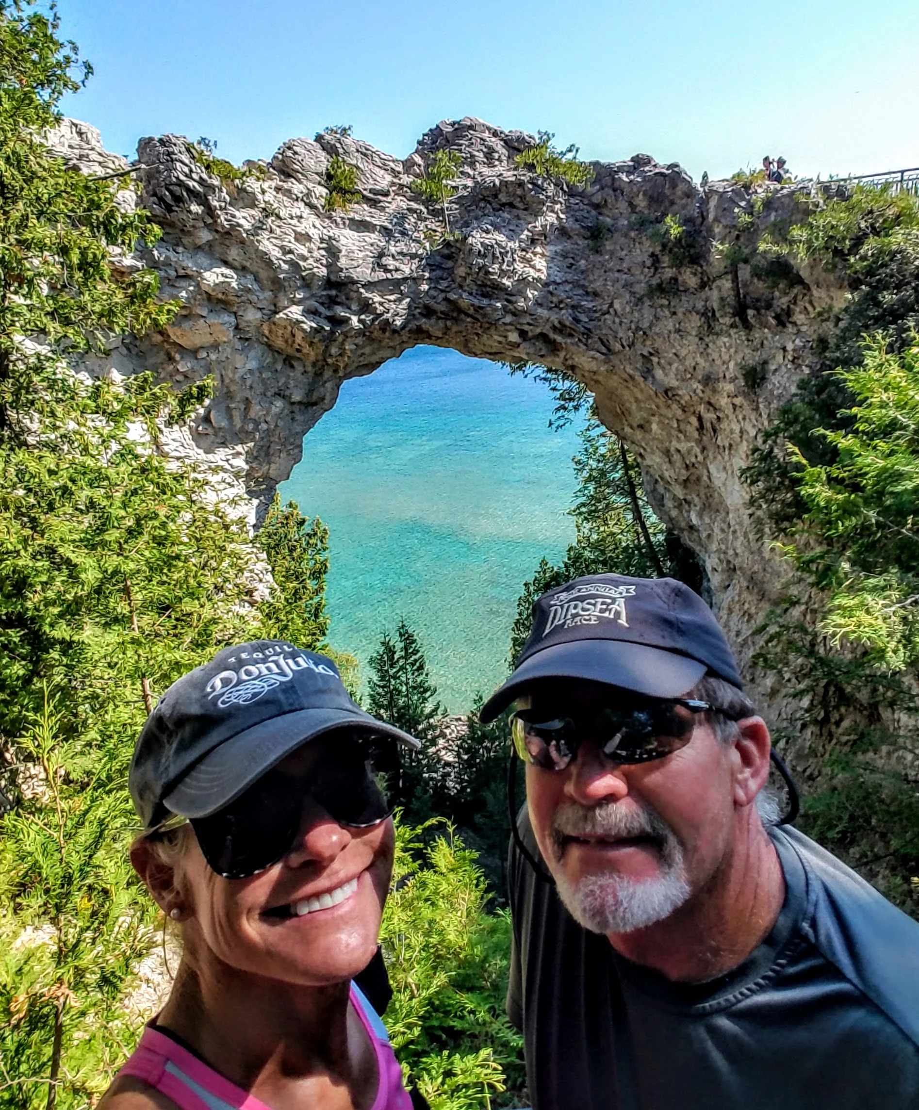 First stop on the bike ride around the island is at Arch Rock