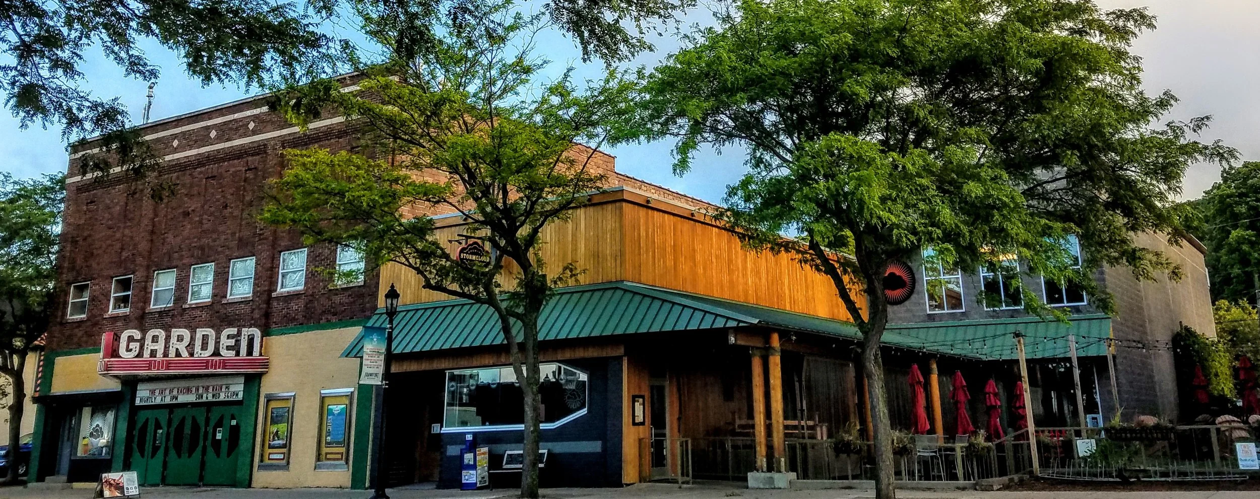 The Stormcloud brewery sits right next to the movie theatre