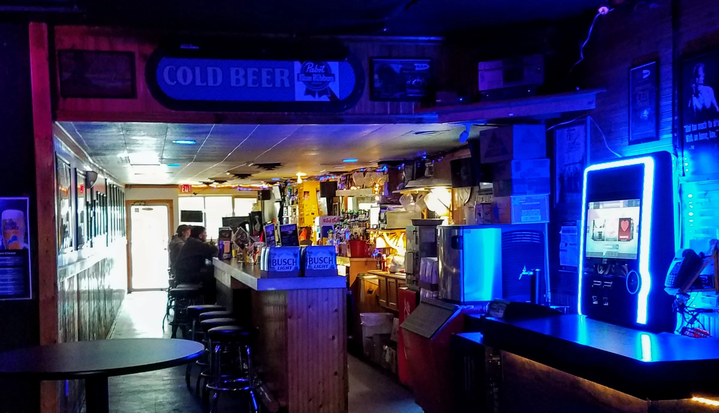 Happy hour at The Sand Bar…two dollar - twenty ounce draft PBR’s