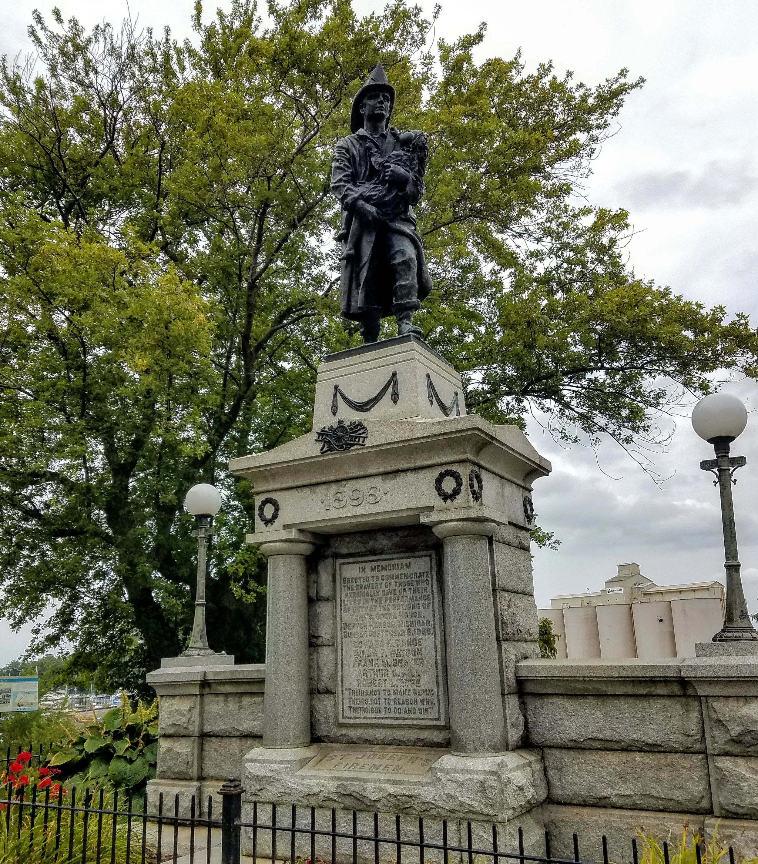 A fireman’s memorial from 1898