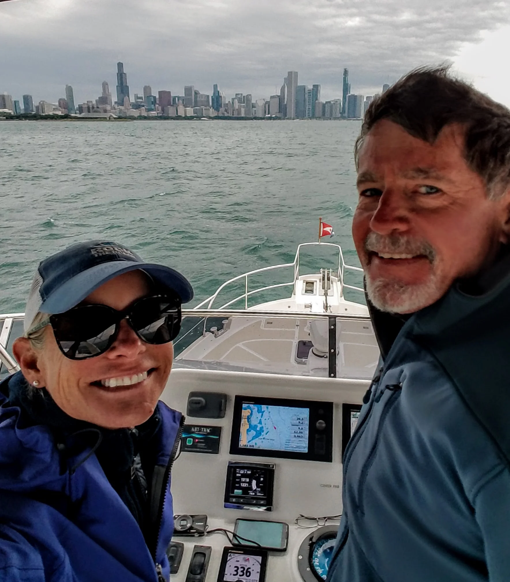 A blustery day coming into Chicago Harbor from Hammond