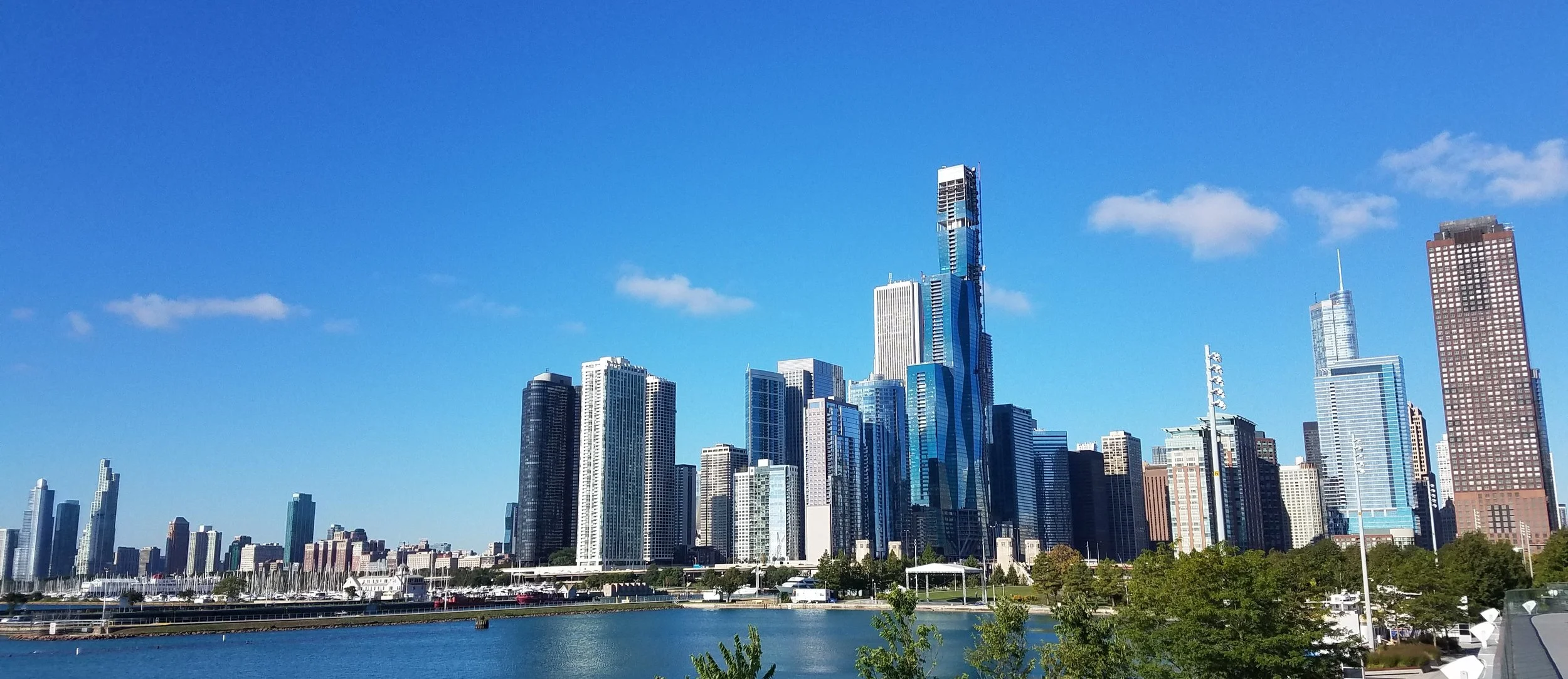 A crisp morning made for good skyline photos from the pier