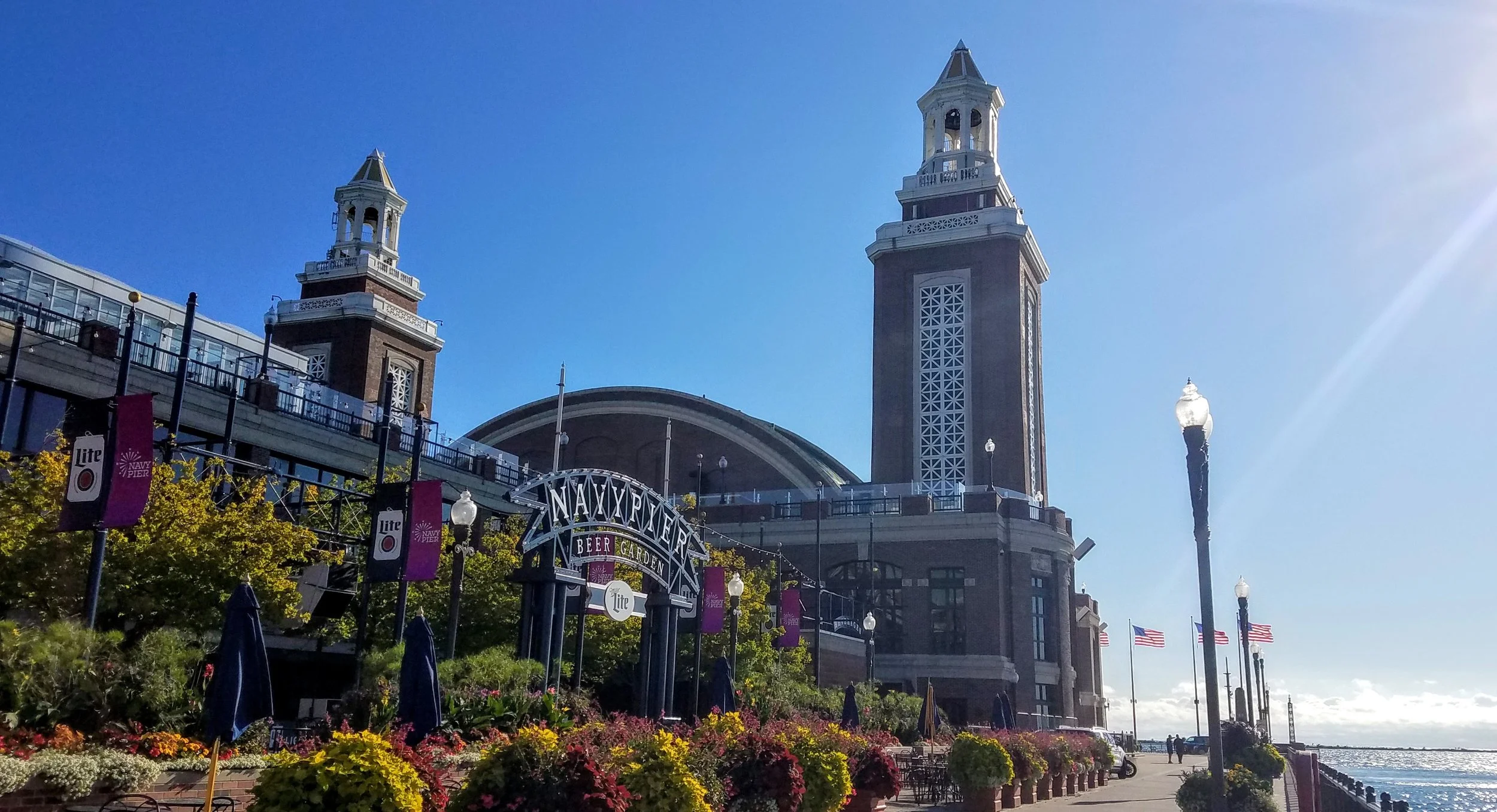 The Navy Pier was first a military station in WWI then in WWII the pier was used for pilot training orientation