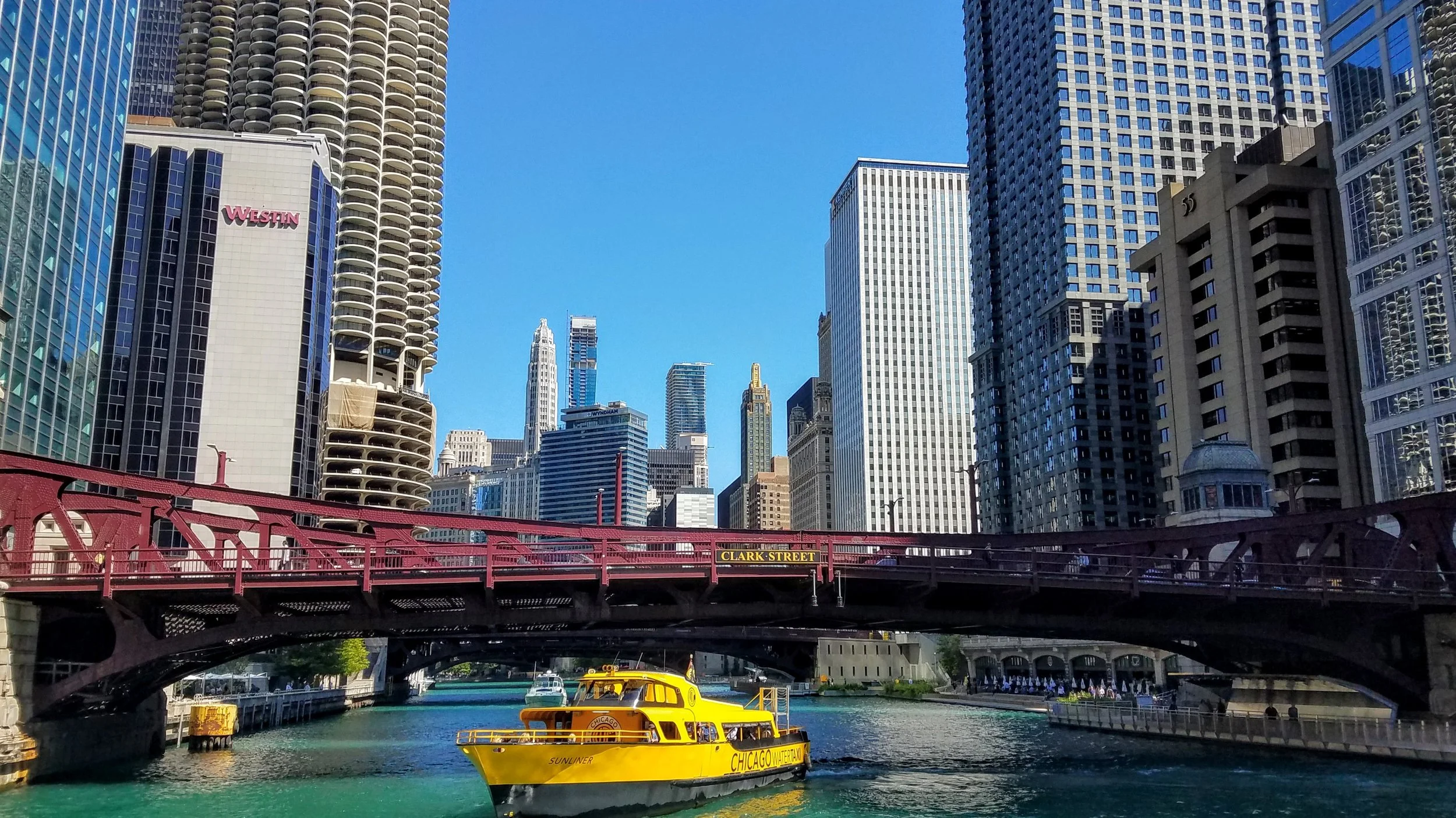 During the 90 minute tour you pass under 27 bridges, called Trunnion bascule bridges